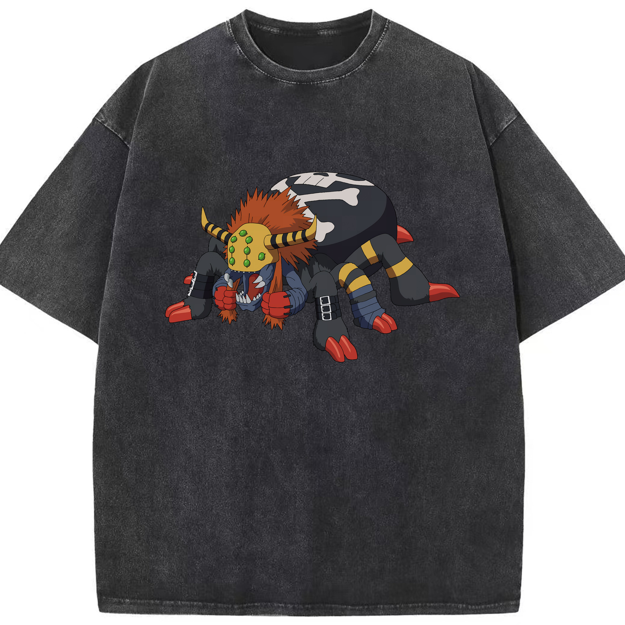 （画像用） Digimon デジタルモンスター/デジモン 綿100% ヴィンテージ風 半袖Tシャツ（フロントプリント）