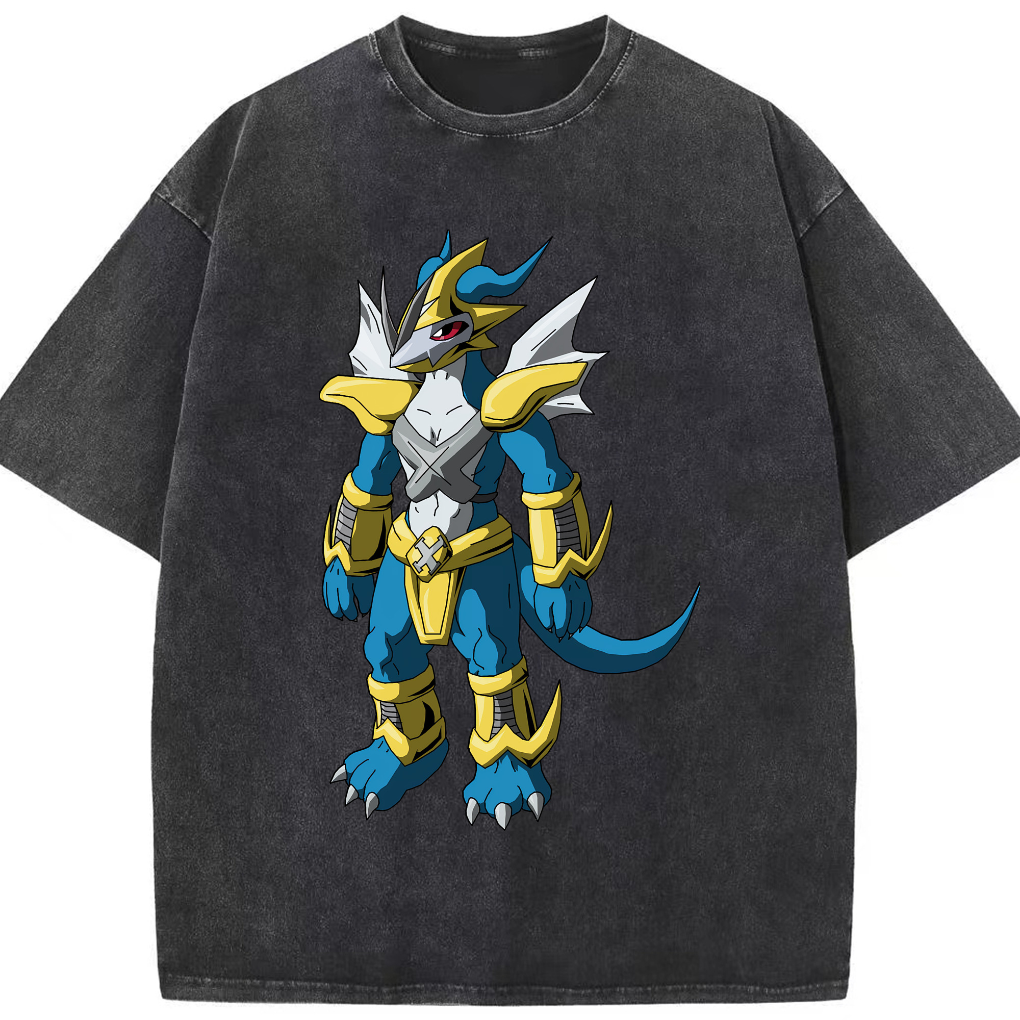 （画像用） Digimon デジタルモンスター/デジモン 綿100% ヴィンテージ風 半袖Tシャツ（フロントプリント）