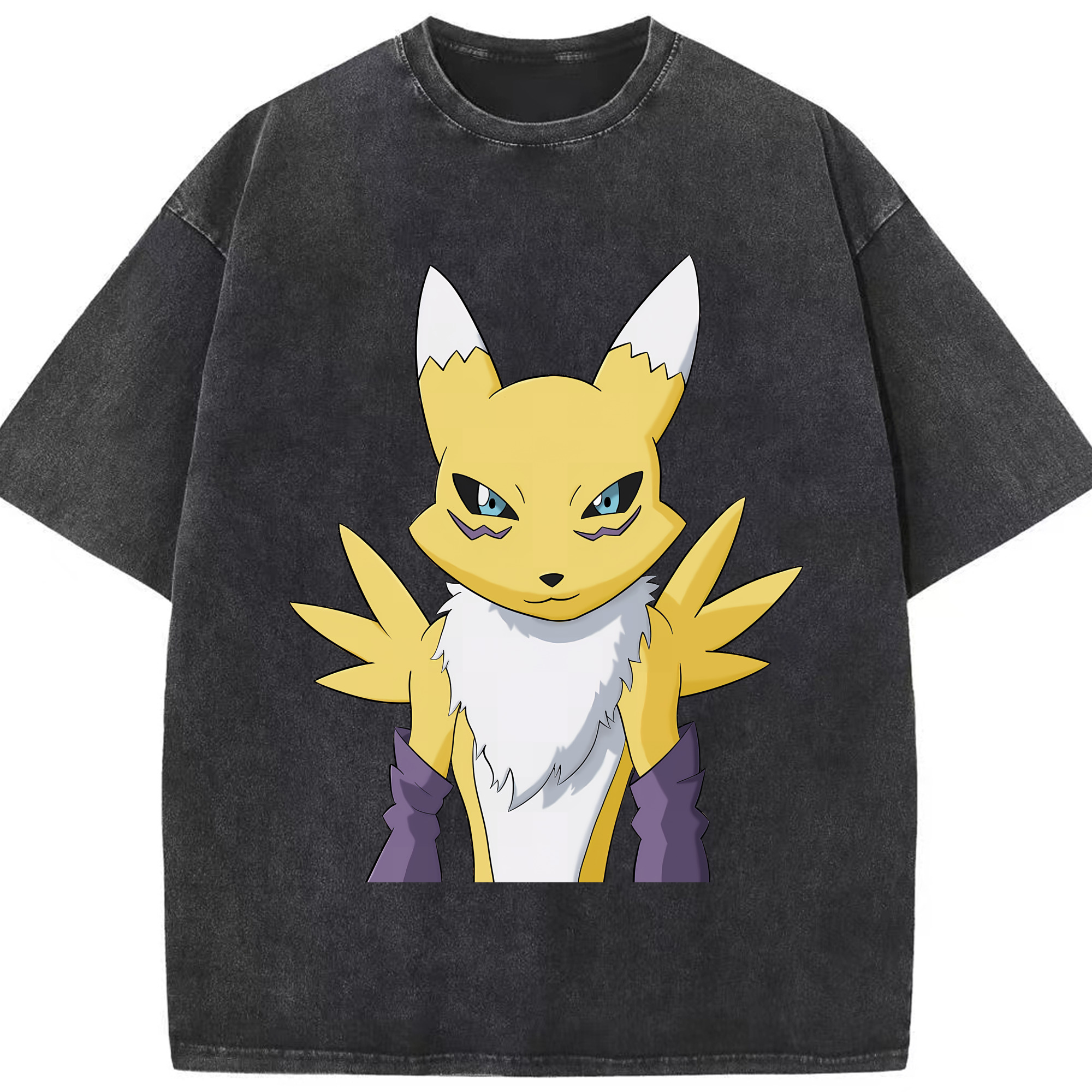 （画像用） Digimon デジタルモンスター/デジモン 綿100% ヴィンテージ風 半袖Tシャツ（フロントプリント）