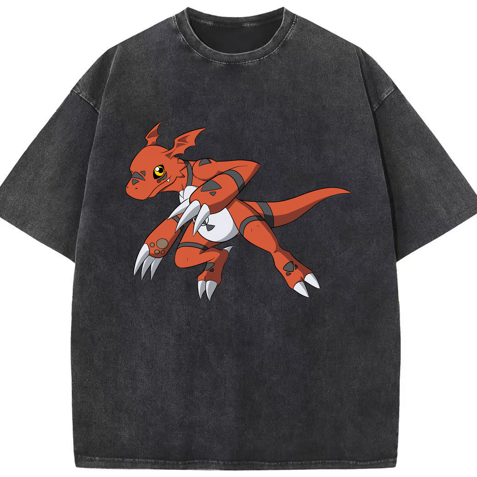 （画像用） Digimon デジタルモンスター/デジモン 綿100% ヴィンテージ風 半袖Tシャツ（フロントプリント）