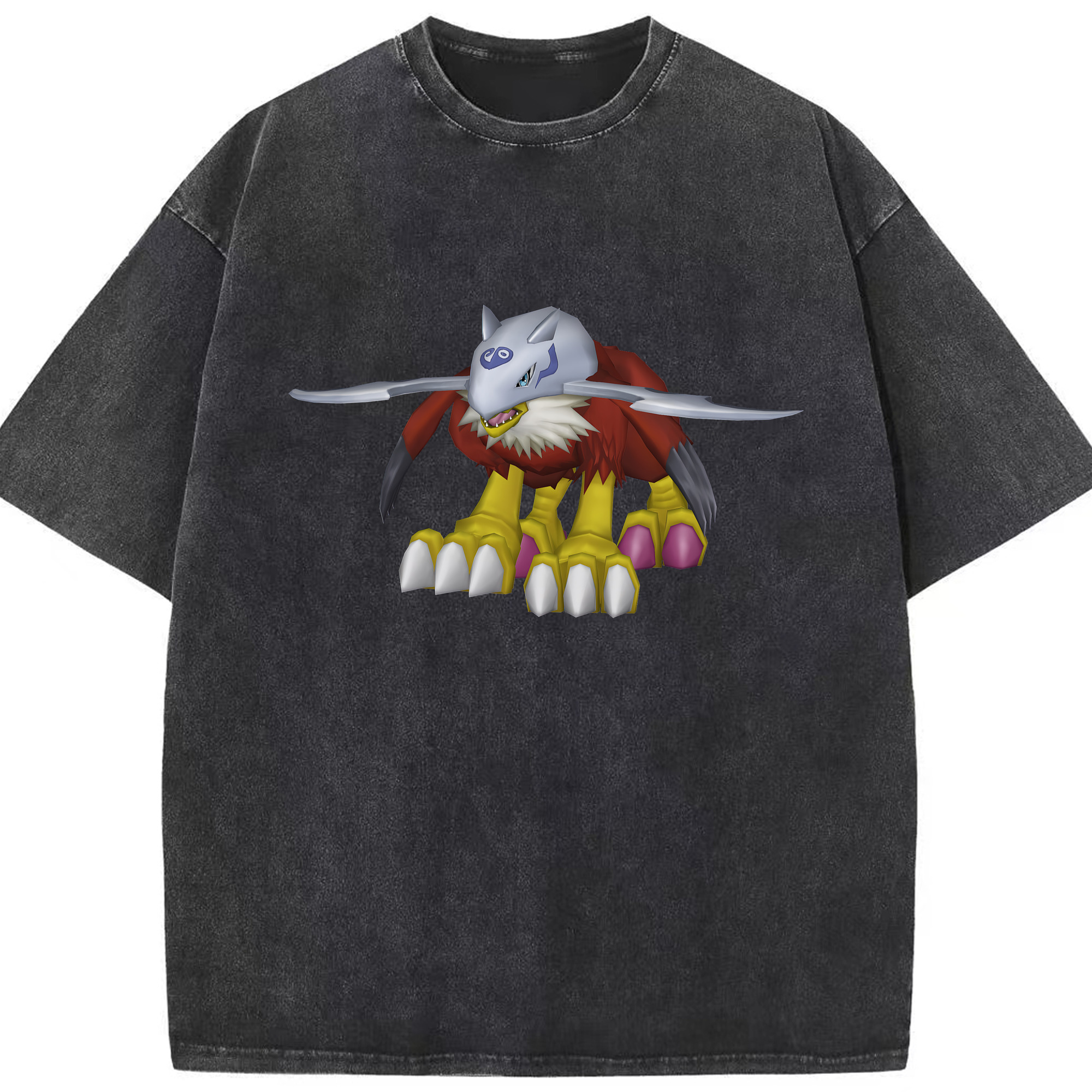 （画像用） Digimon デジタルモンスター/デジモン 綿100% ヴィンテージ風 半袖Tシャツ（フロントプリント）