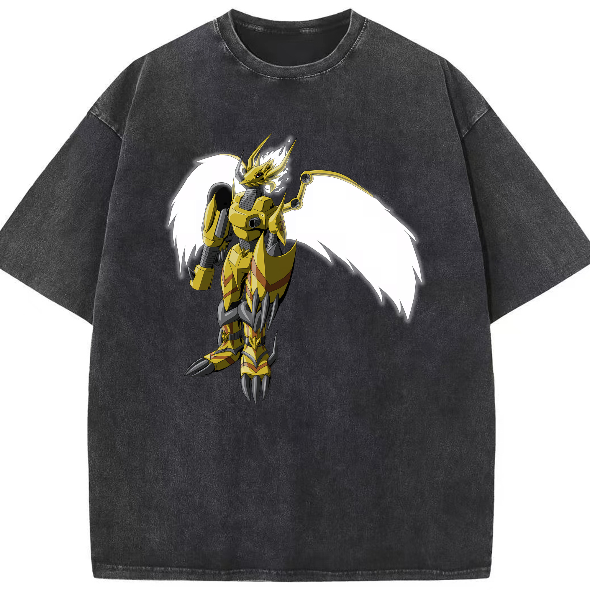 （画像用） Digimon デジタルモンスター/デジモン 綿100% ヴィンテージ風 半袖Tシャツ（フロントプリント）