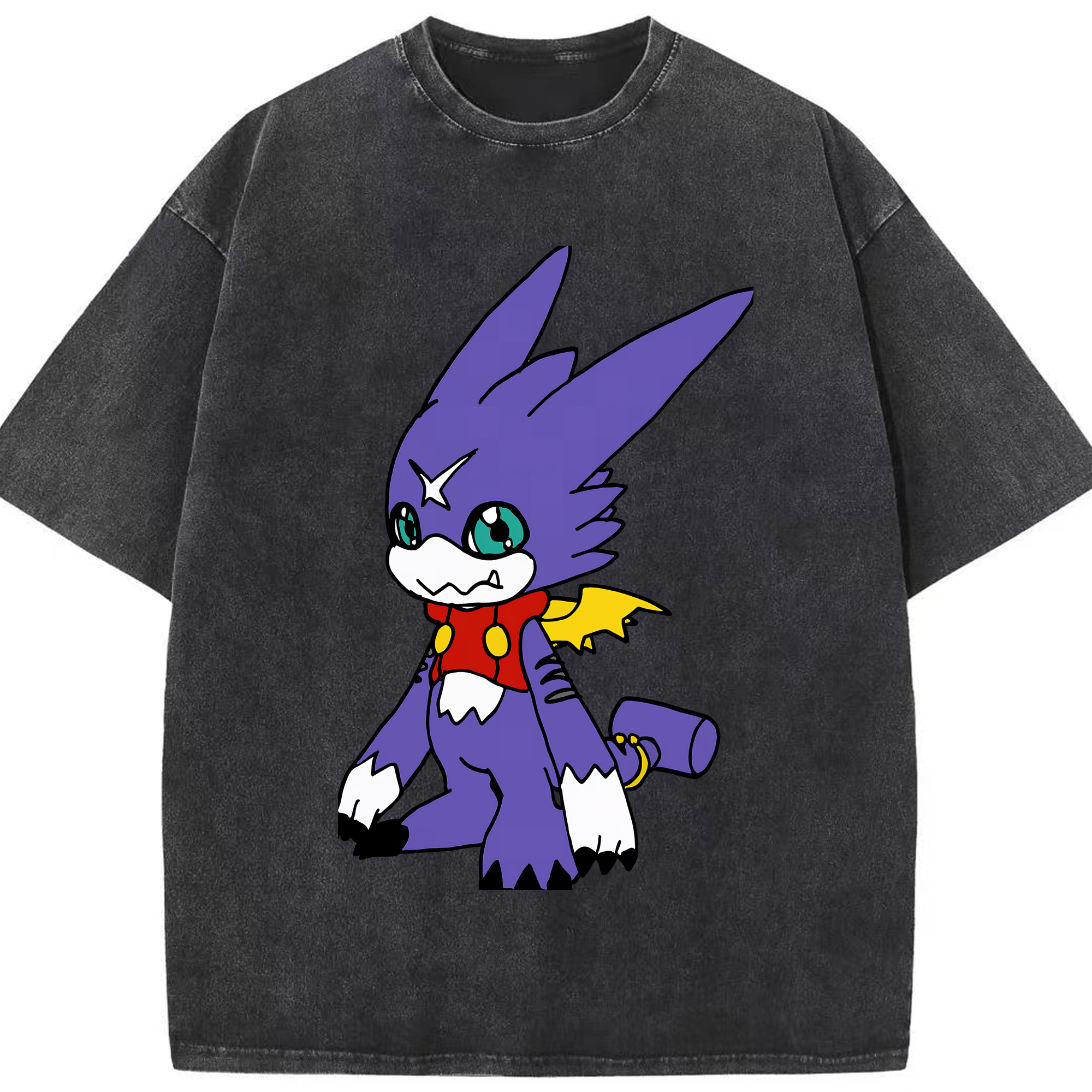 （画像用） Digimon デジタルモンスター/デジモン 綿100% ヴィンテージ風 半袖Tシャツ（フロントプリント）