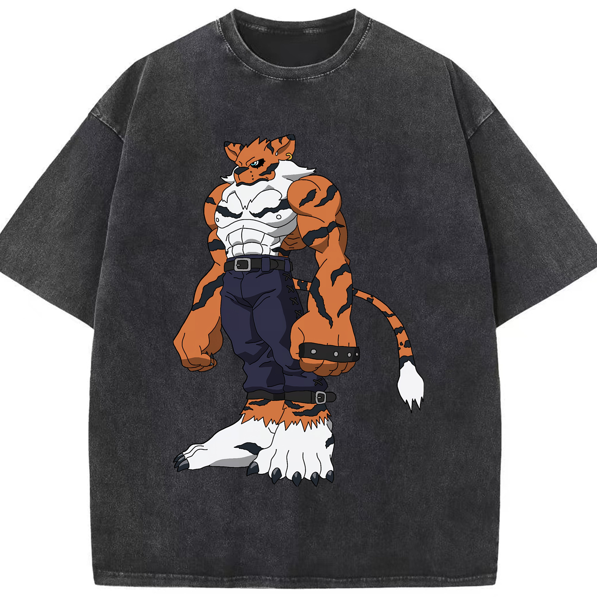 （画像用） Digimon デジタルモンスター/デジモン 綿100% ヴィンテージ風 半袖Tシャツ（フロントプリント）