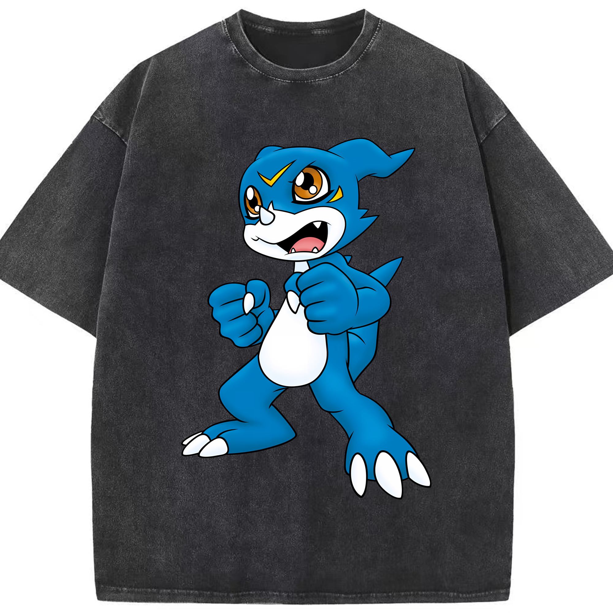 （画像用） Digimon デジタルモンスター/デジモン 綿100% ヴィンテージ風 半袖Tシャツ（フロントプリント）