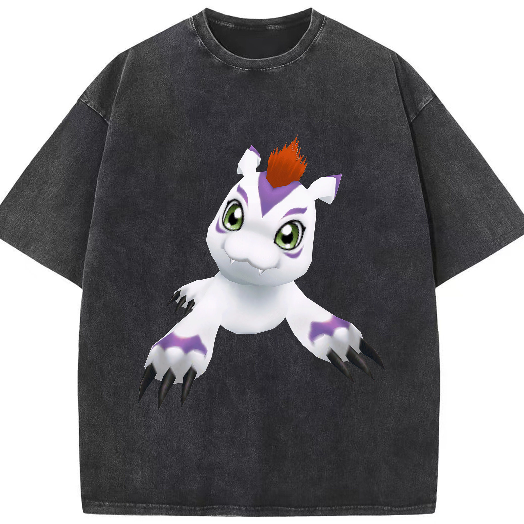 （画像用） Digimon デジタルモンスター/デジモン 綿100% ヴィンテージ風 半袖Tシャツ（フロントプリント）