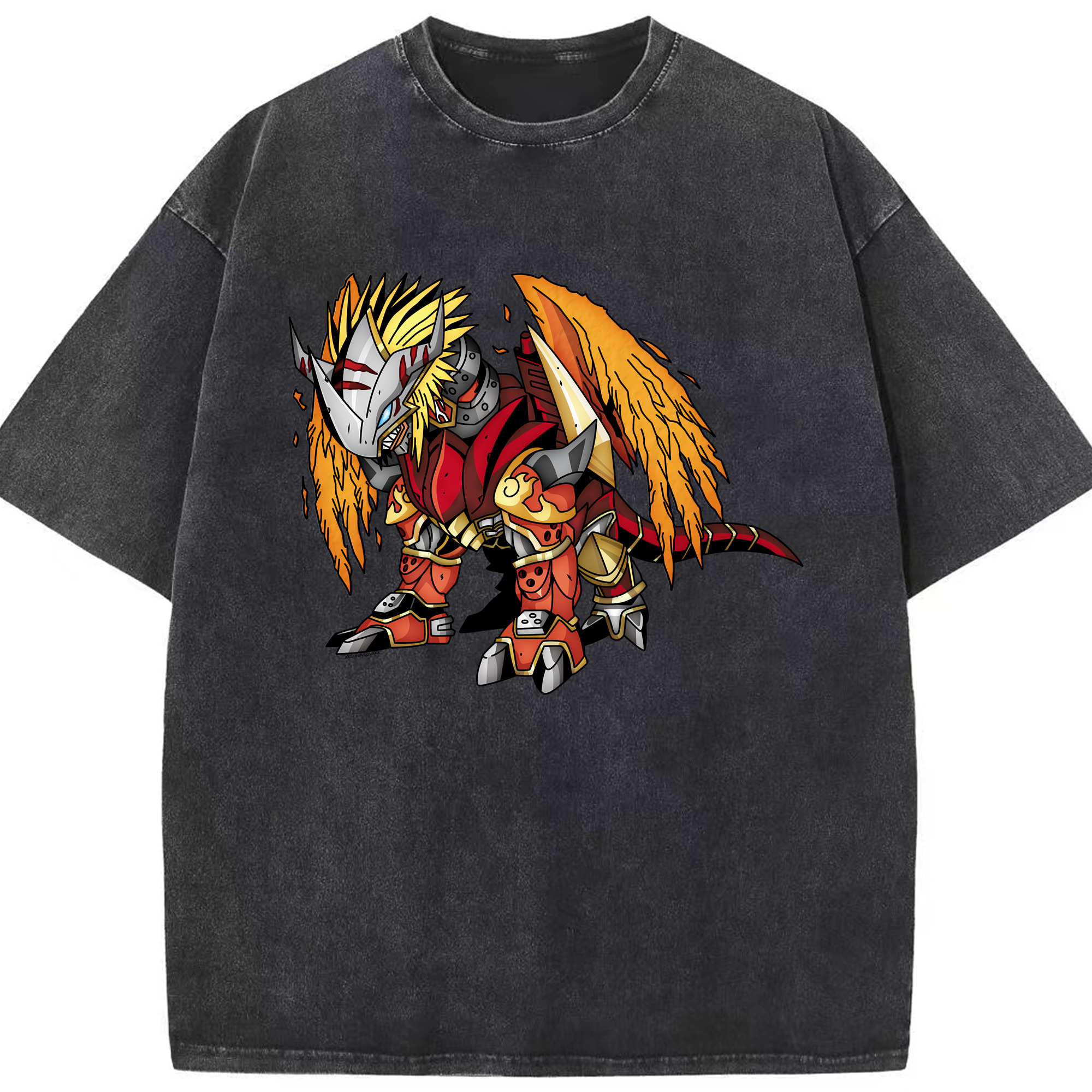 （画像用） Digimon デジタルモンスター/デジモン 綿100% ヴィンテージ風 半袖Tシャツ（フロントプリント）