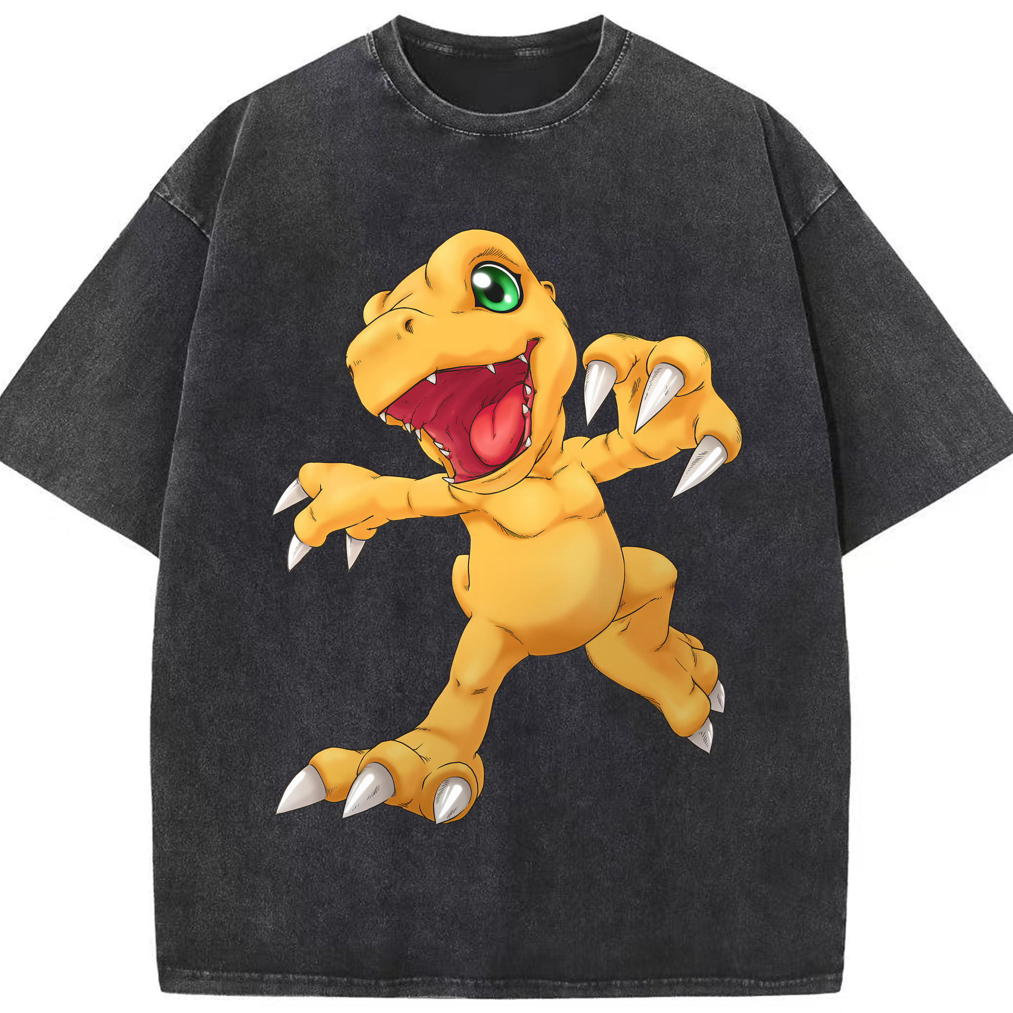 （画像用） Digimon デジタルモンスター/デジモン 綿100% ヴィンテージ風 半袖Tシャツ（フロントプリント）