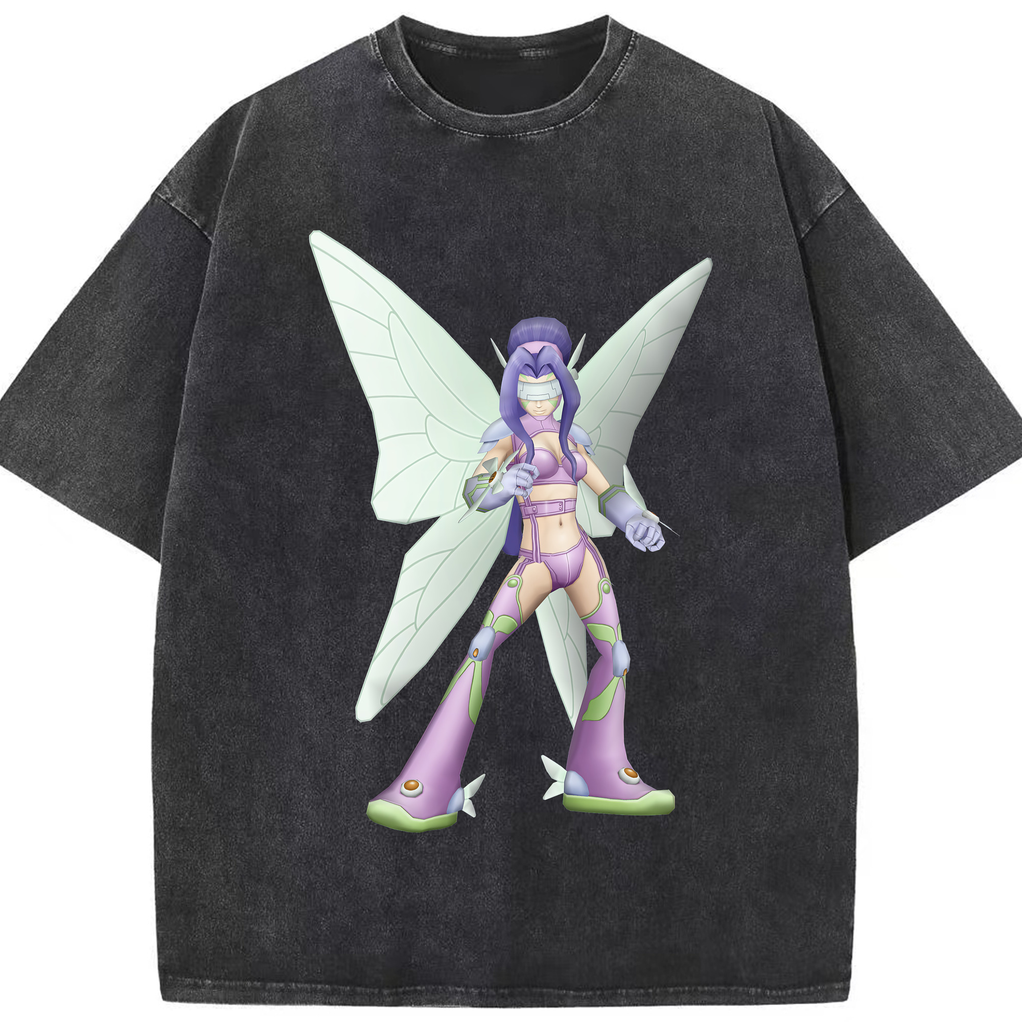（画像用） Digimon デジタルモンスター/デジモン 綿100% ヴィンテージ風 半袖Tシャツ（フロントプリント）