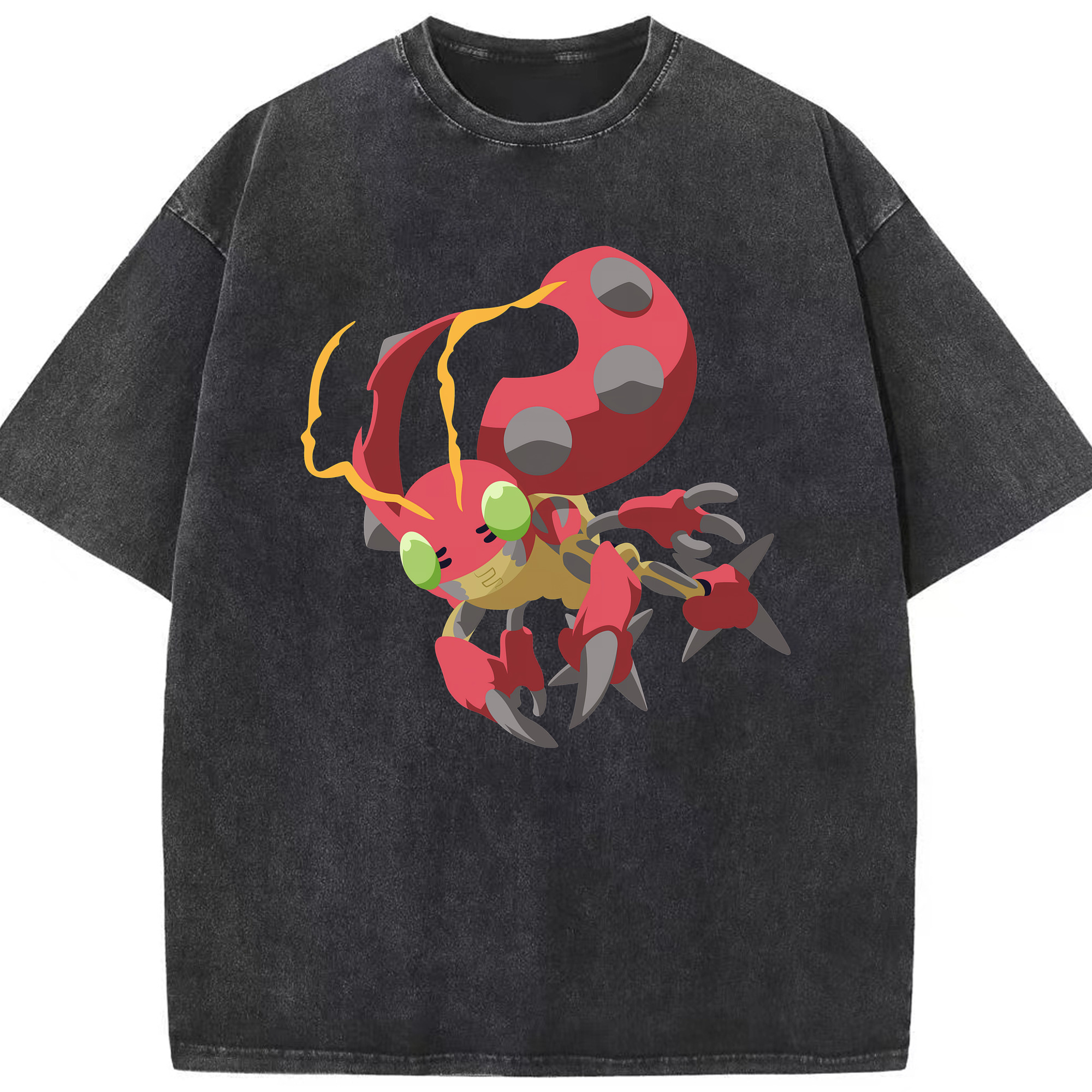 （画像用） Digimon デジタルモンスター/デジモン 綿100% ヴィンテージ風 半袖Tシャツ（フロントプリント）