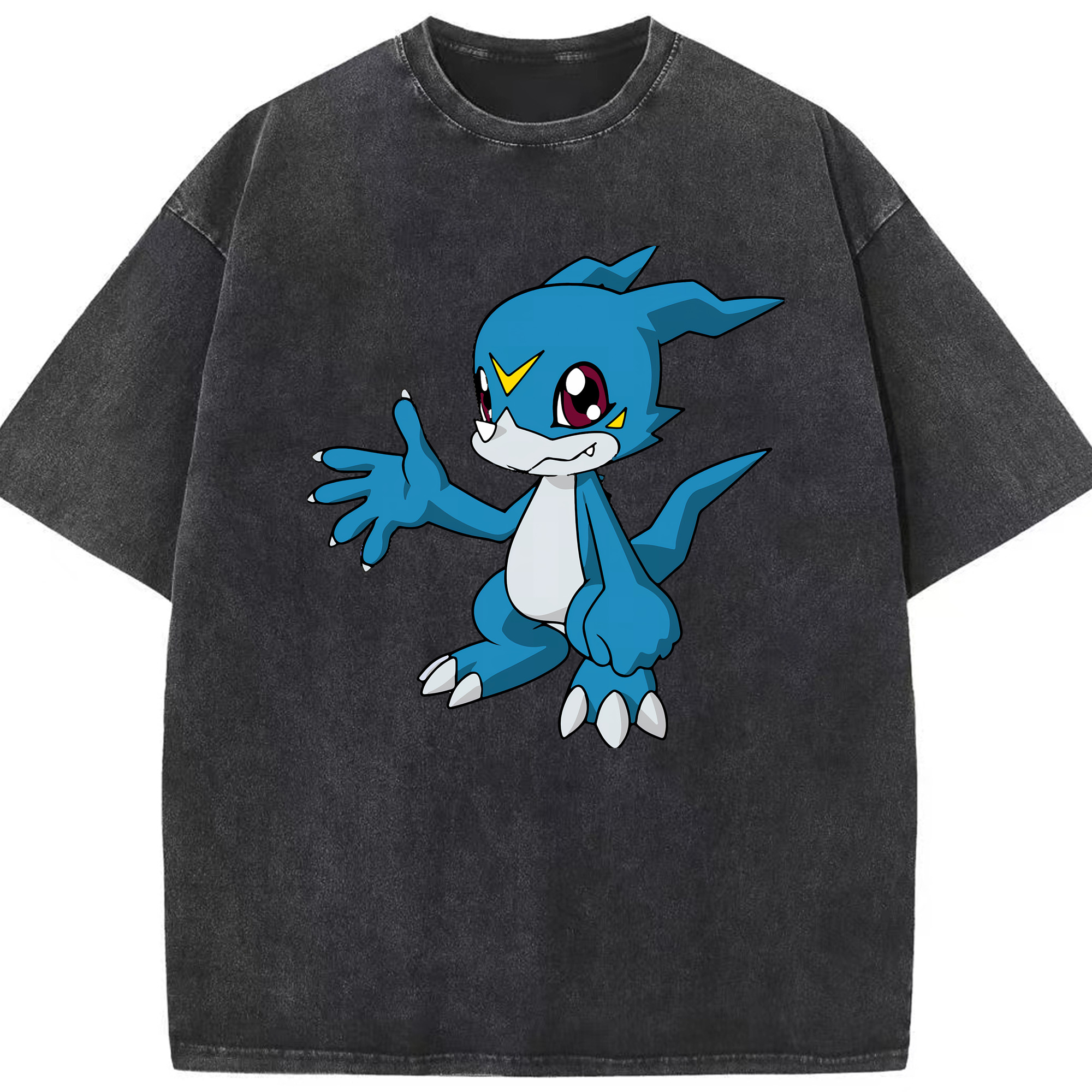 （画像用） Digimon デジタルモンスター/デジモン 綿100% ヴィンテージ風 半袖Tシャツ（フロントプリント）