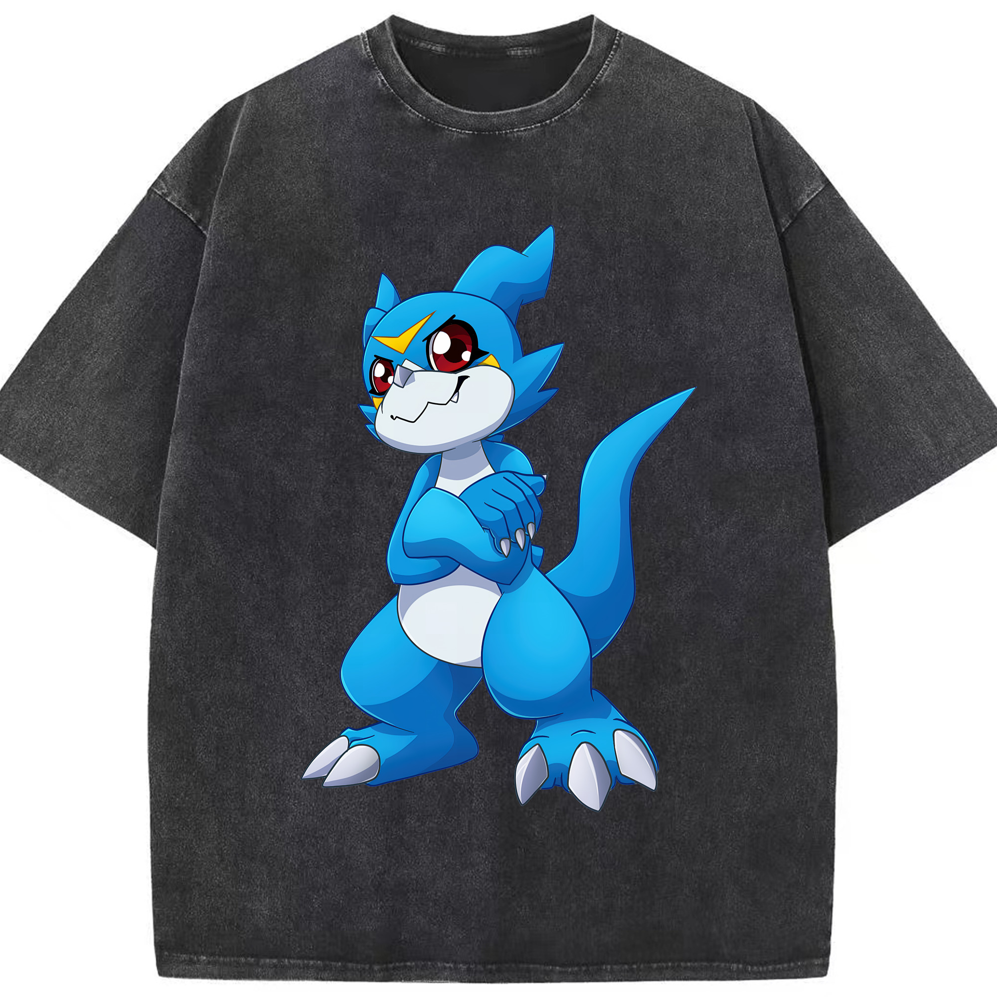 （画像用） Digimon デジタルモンスター/デジモン 綿100% ヴィンテージ風 半袖Tシャツ（フロントプリント）