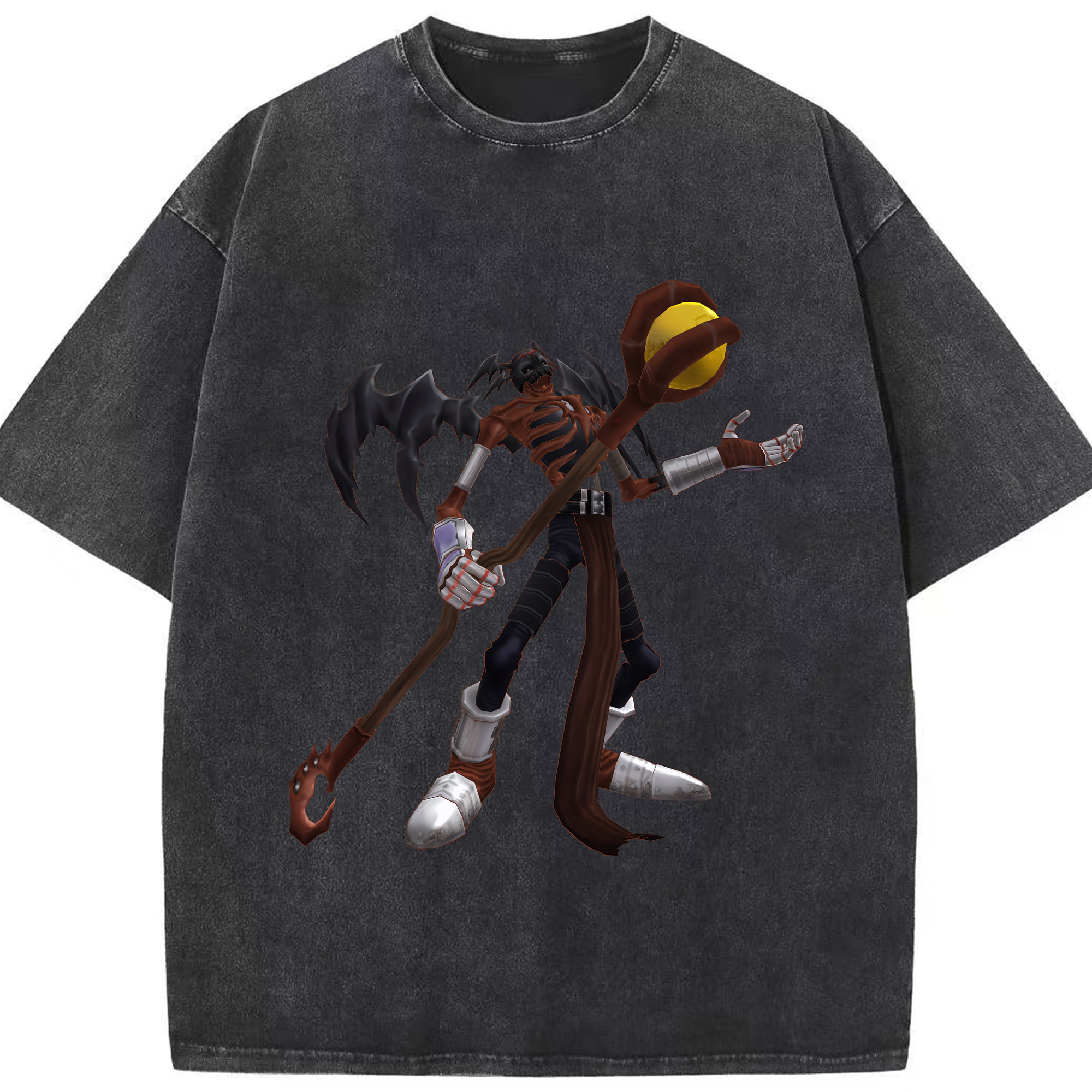 （画像用） Digimon デジタルモンスター/デジモン 綿100% ヴィンテージ風 半袖Tシャツ（フロントプリント）