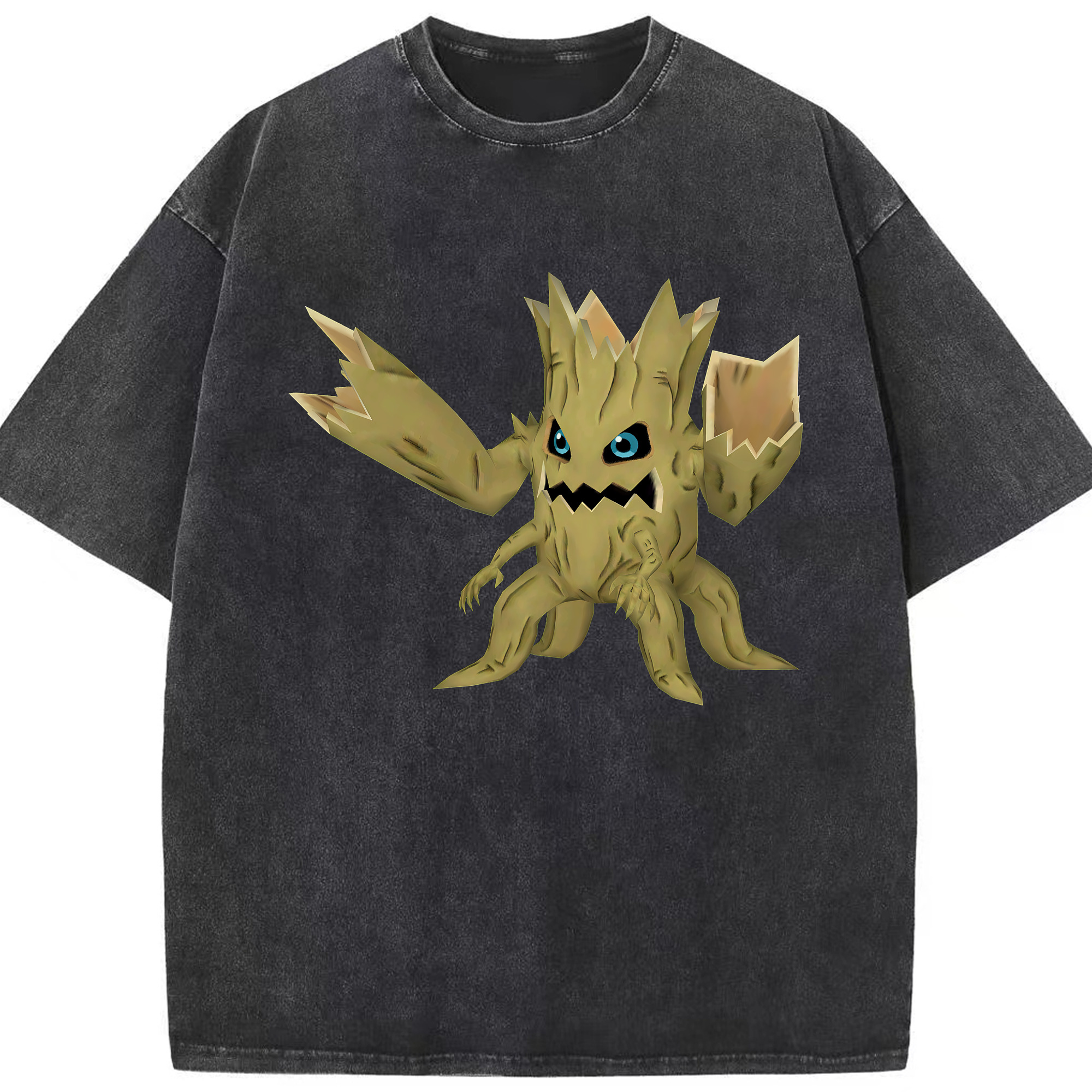 （画像用） Digimon デジタルモンスター/デジモン 綿100% ヴィンテージ風 半袖Tシャツ（フロントプリント）