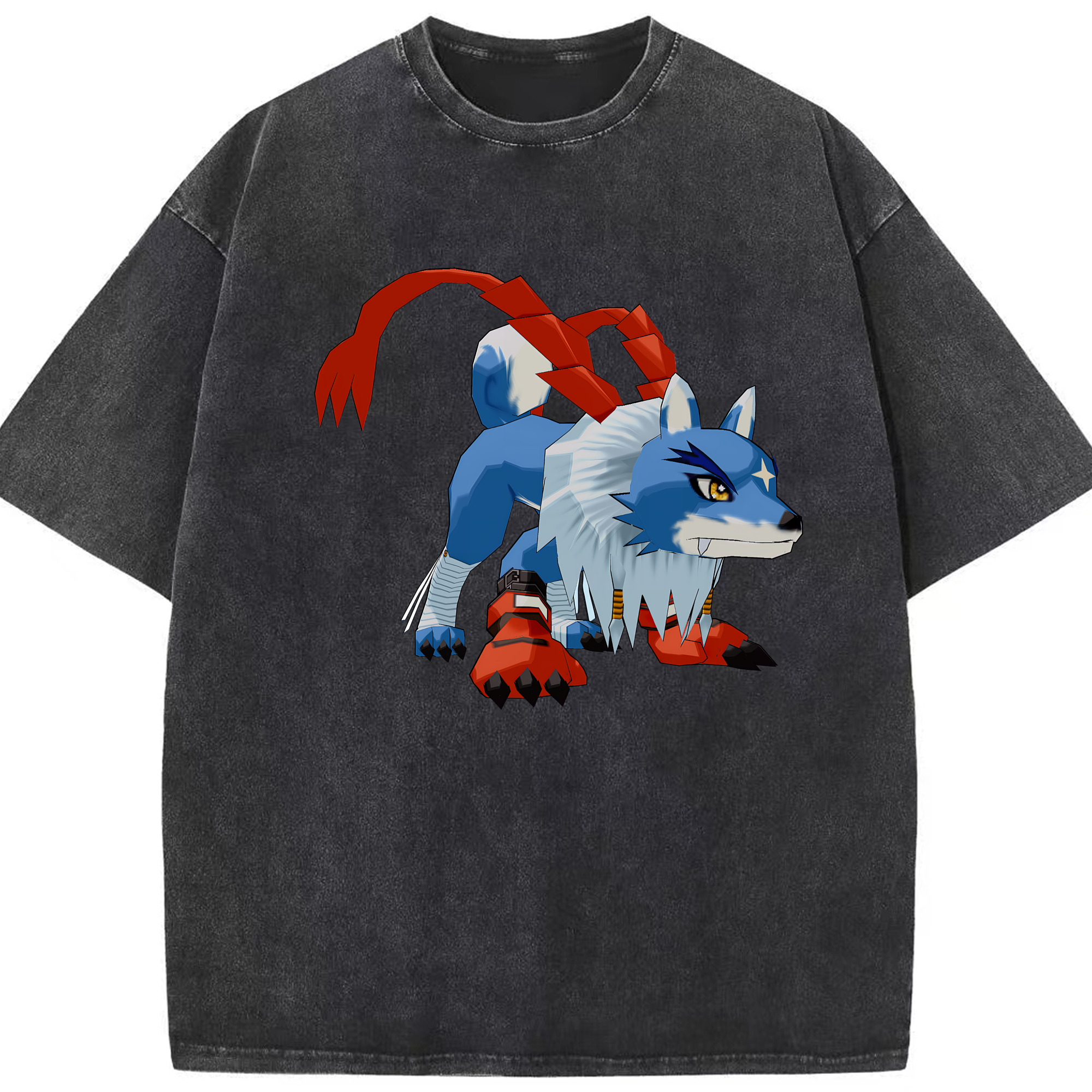 （画像用） Digimon デジタルモンスター/デジモン 綿100% ヴィンテージ風 半袖Tシャツ（フロントプリント）