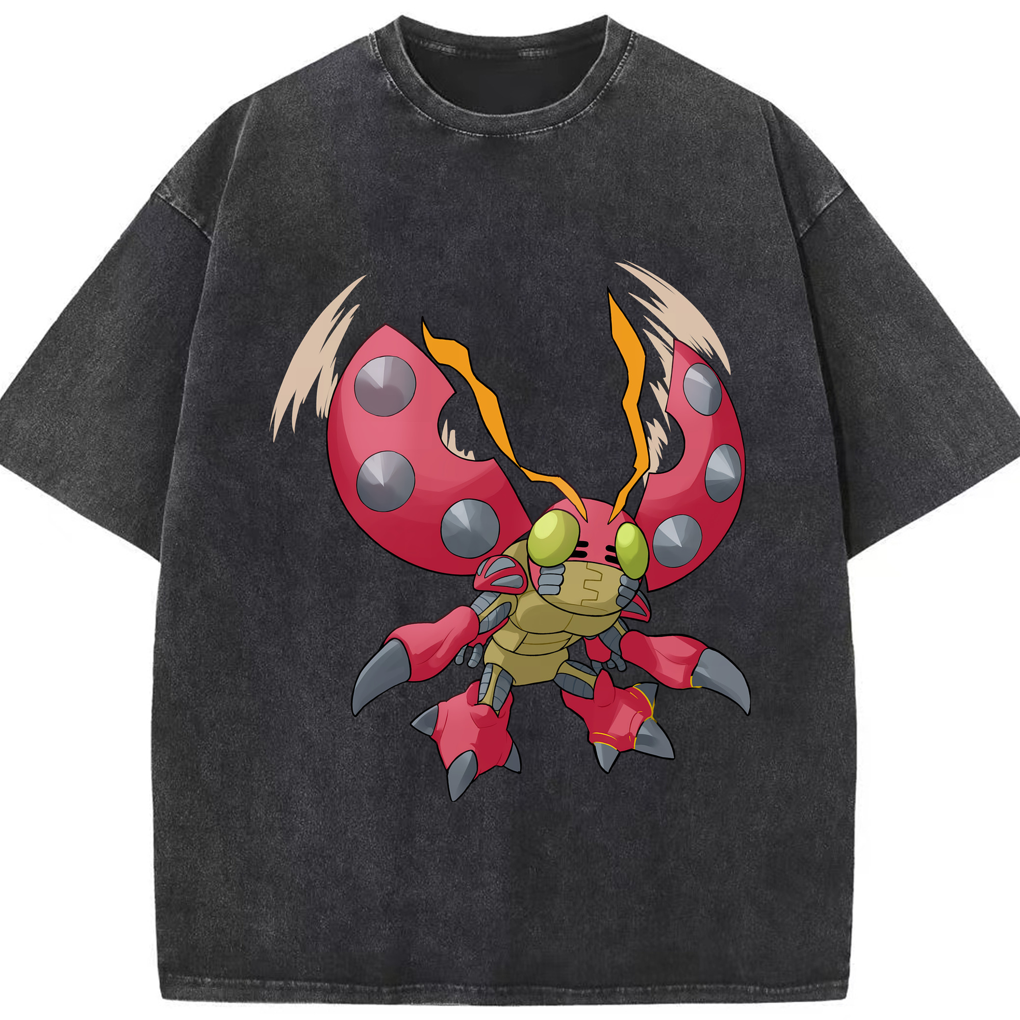 （画像用） Digimon デジタルモンスター/デジモン 綿100% ヴィンテージ風 半袖Tシャツ（フロントプリント）