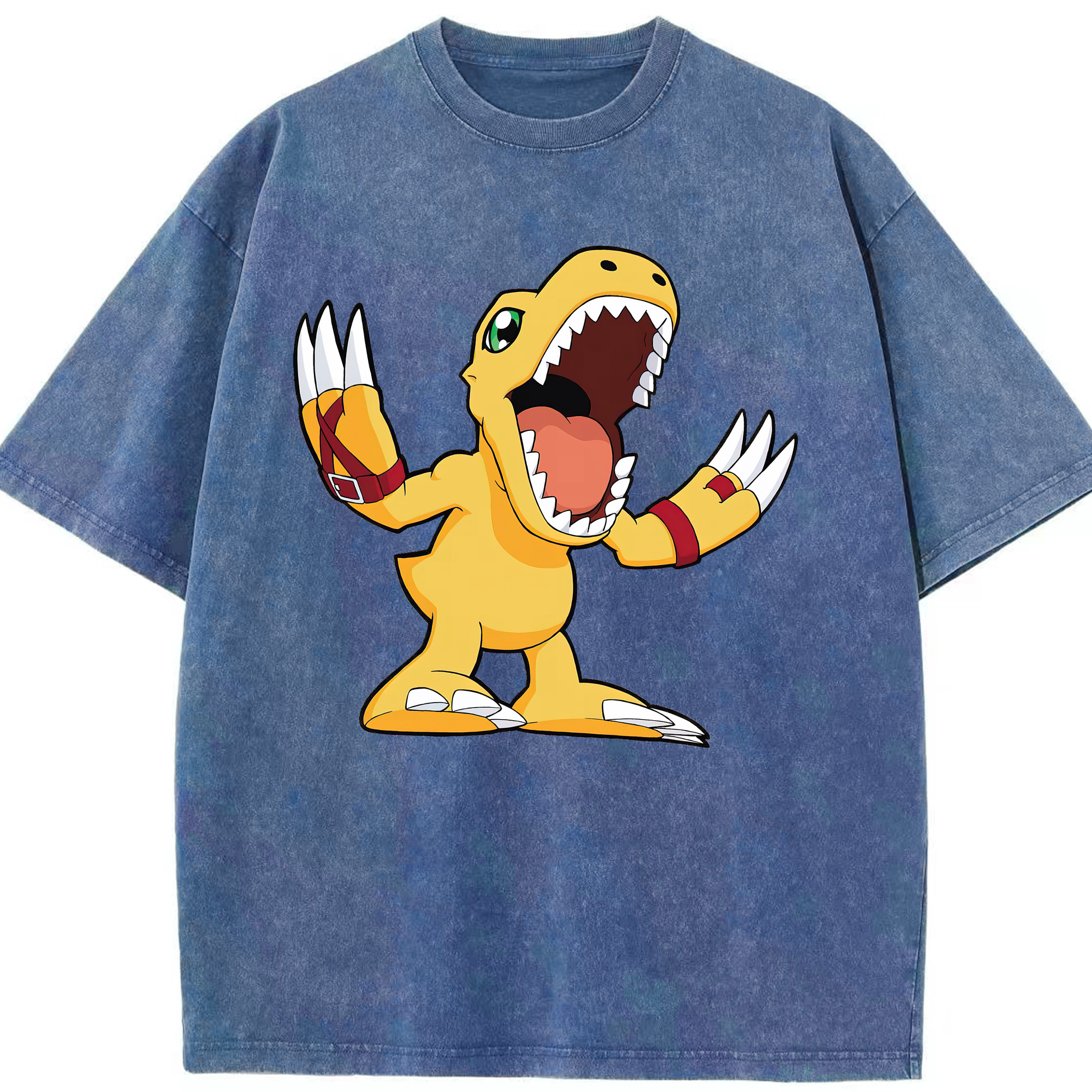 （画像用） Digimon デジタルモンスター/デジモン 綿100% ヴィンテージ風 半袖Tシャツ（フロントプリント）