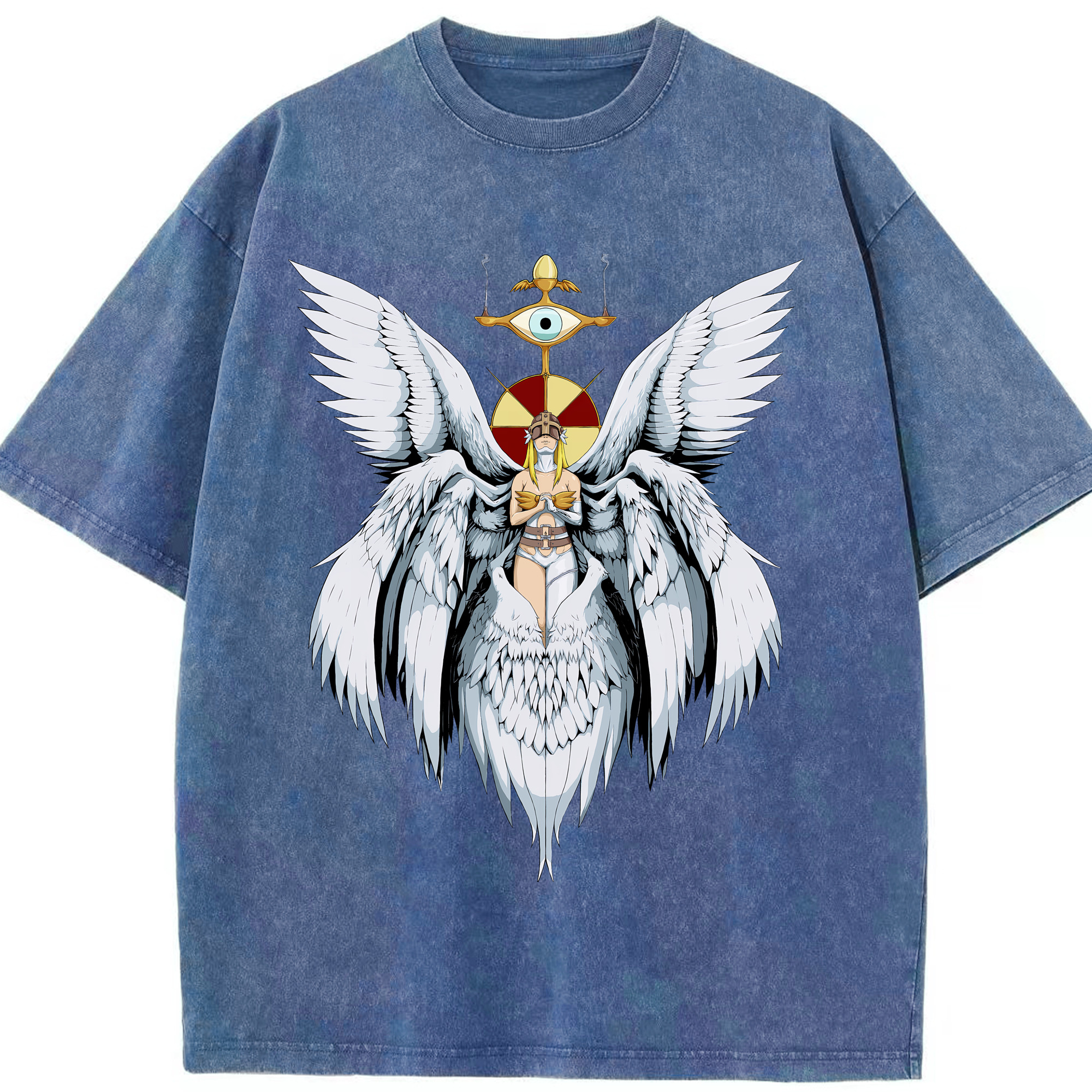 （画像用） Digimon デジタルモンスター/デジモン 綿100% ヴィンテージ風 半袖Tシャツ（フロントプリント）