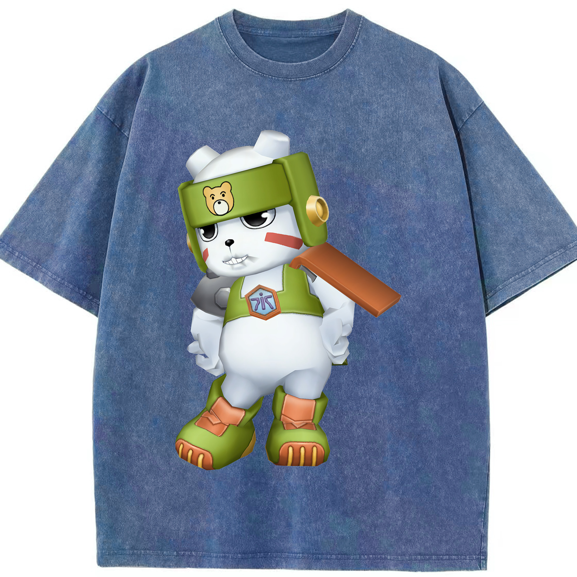 （画像用） Digimon デジタルモンスター/デジモン 綿100% ヴィンテージ風 半袖Tシャツ（フロントプリント）