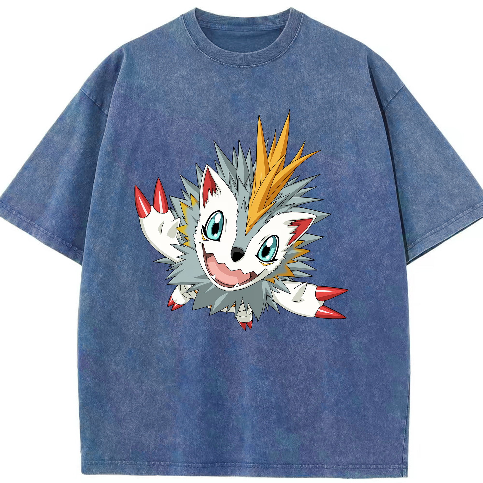 （画像用） Digimon デジタルモンスター/デジモン 綿100% ヴィンテージ風 半袖Tシャツ（フロントプリント）