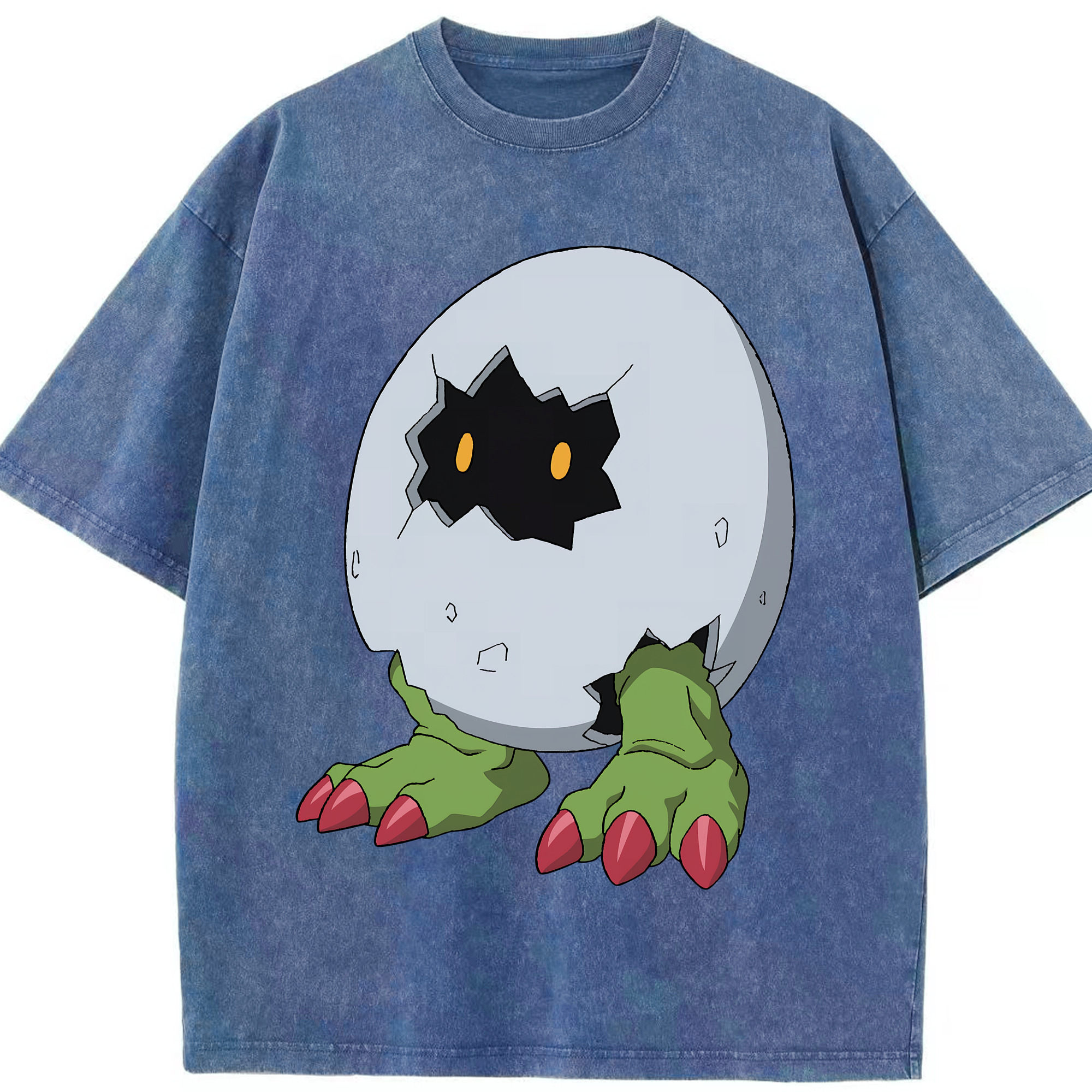 （画像用） Digimon デジタルモンスター/デジモン 綿100% ヴィンテージ風 半袖Tシャツ（フロントプリント）