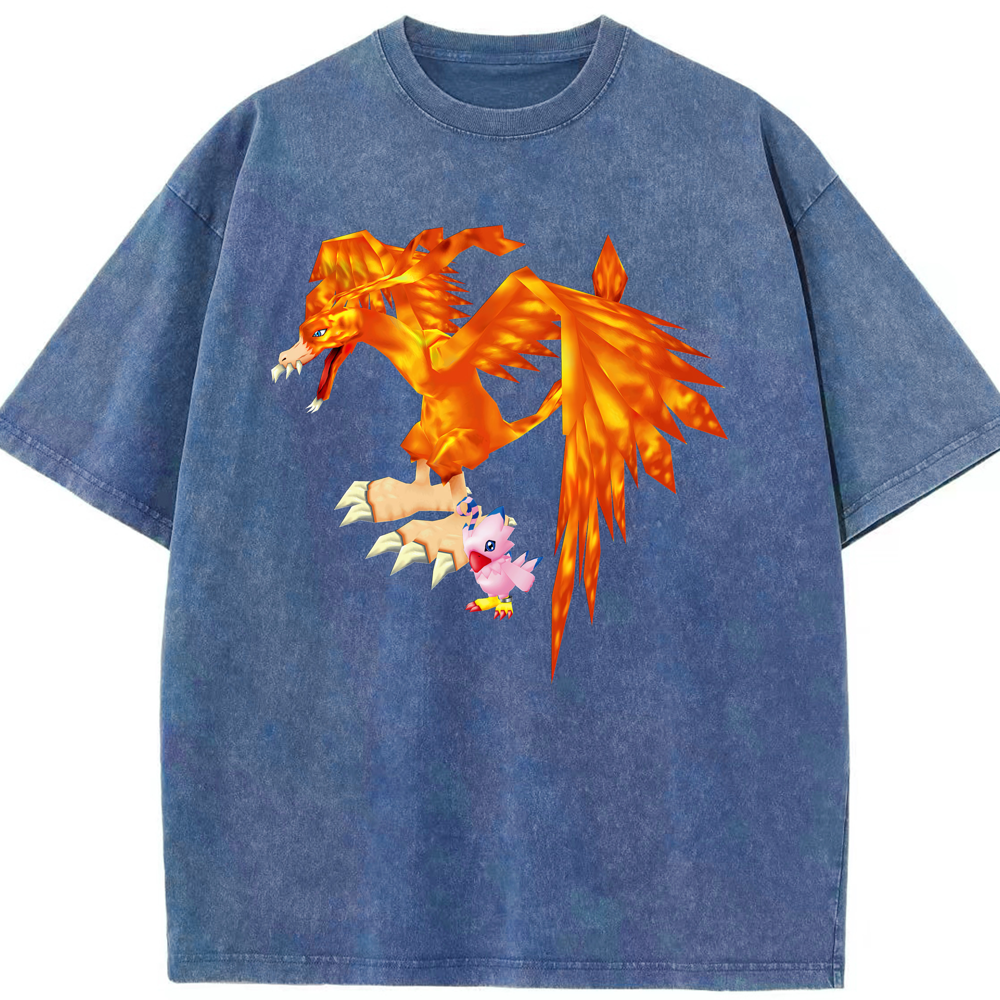 （画像用） Digimon デジタルモンスター/デジモン 綿100% ヴィンテージ風 半袖Tシャツ（フロントプリント）