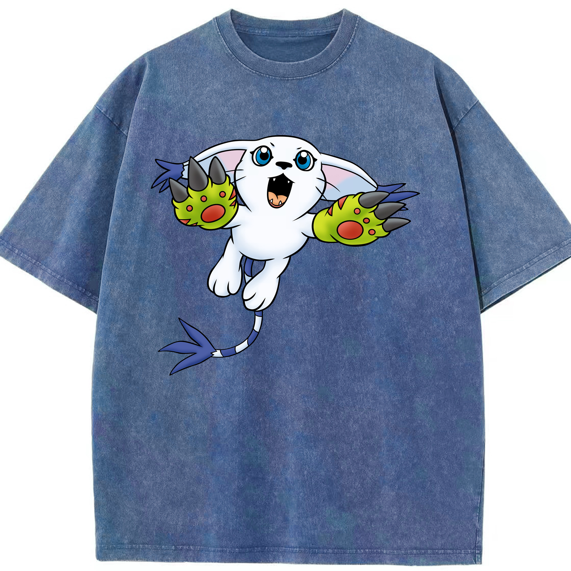 （画像用） Digimon デジタルモンスター/デジモン 綿100% ヴィンテージ風 半袖Tシャツ（フロントプリント）