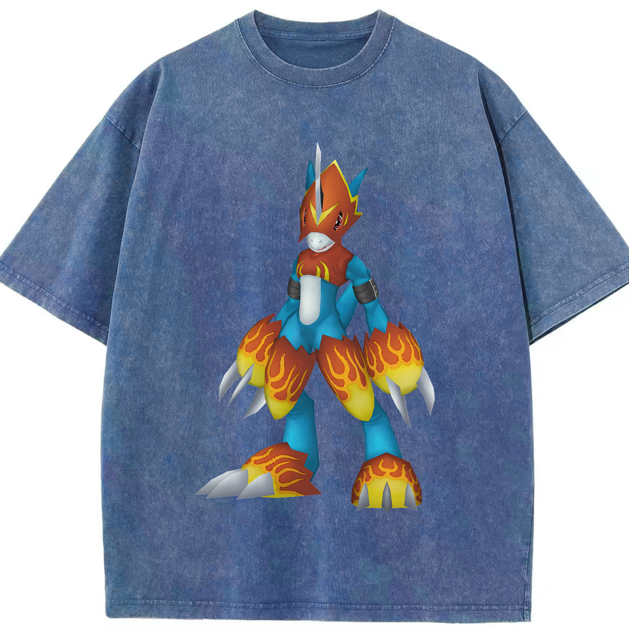 （画像用） Digimon デジタルモンスター/デジモン 綿100% ヴィンテージ風 半袖Tシャツ（フロントプリント）