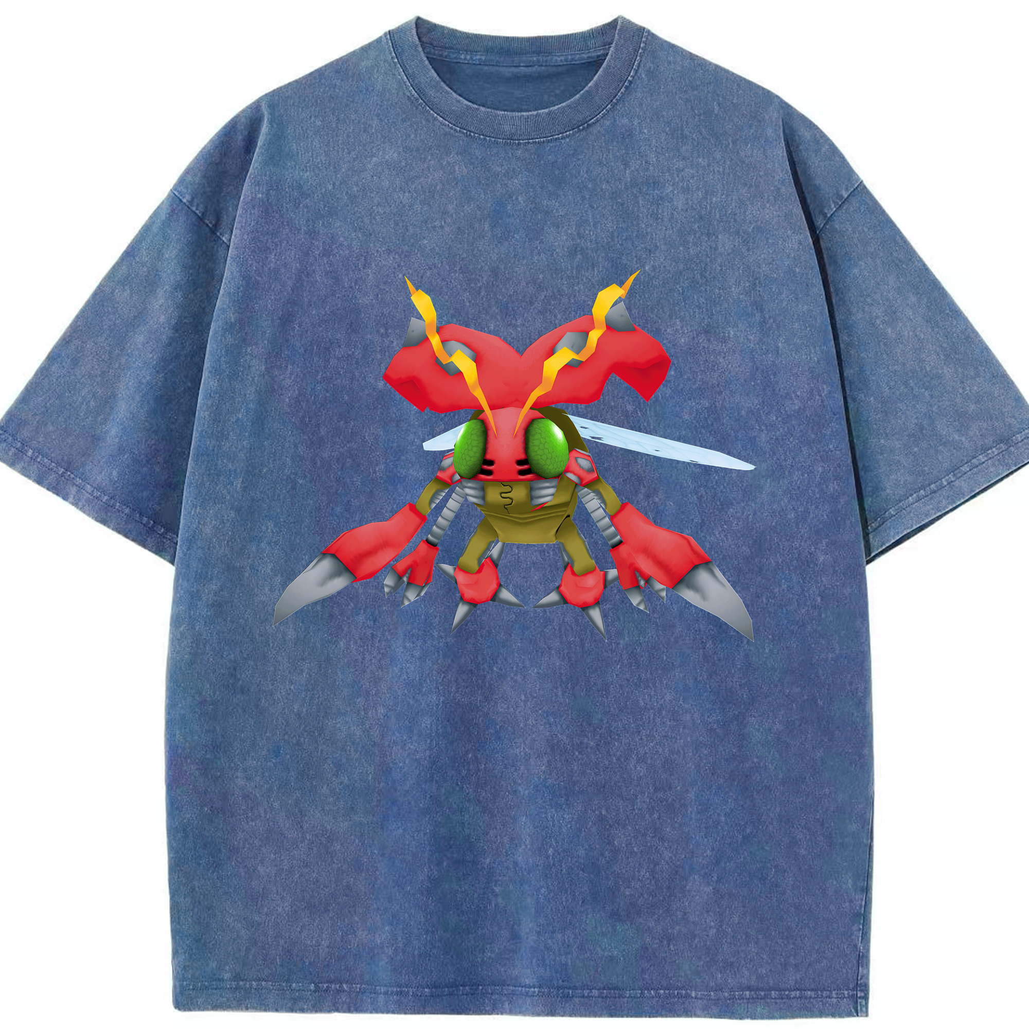 （画像用） Digimon デジタルモンスター/デジモン 綿100% ヴィンテージ風 半袖Tシャツ（フロントプリント）