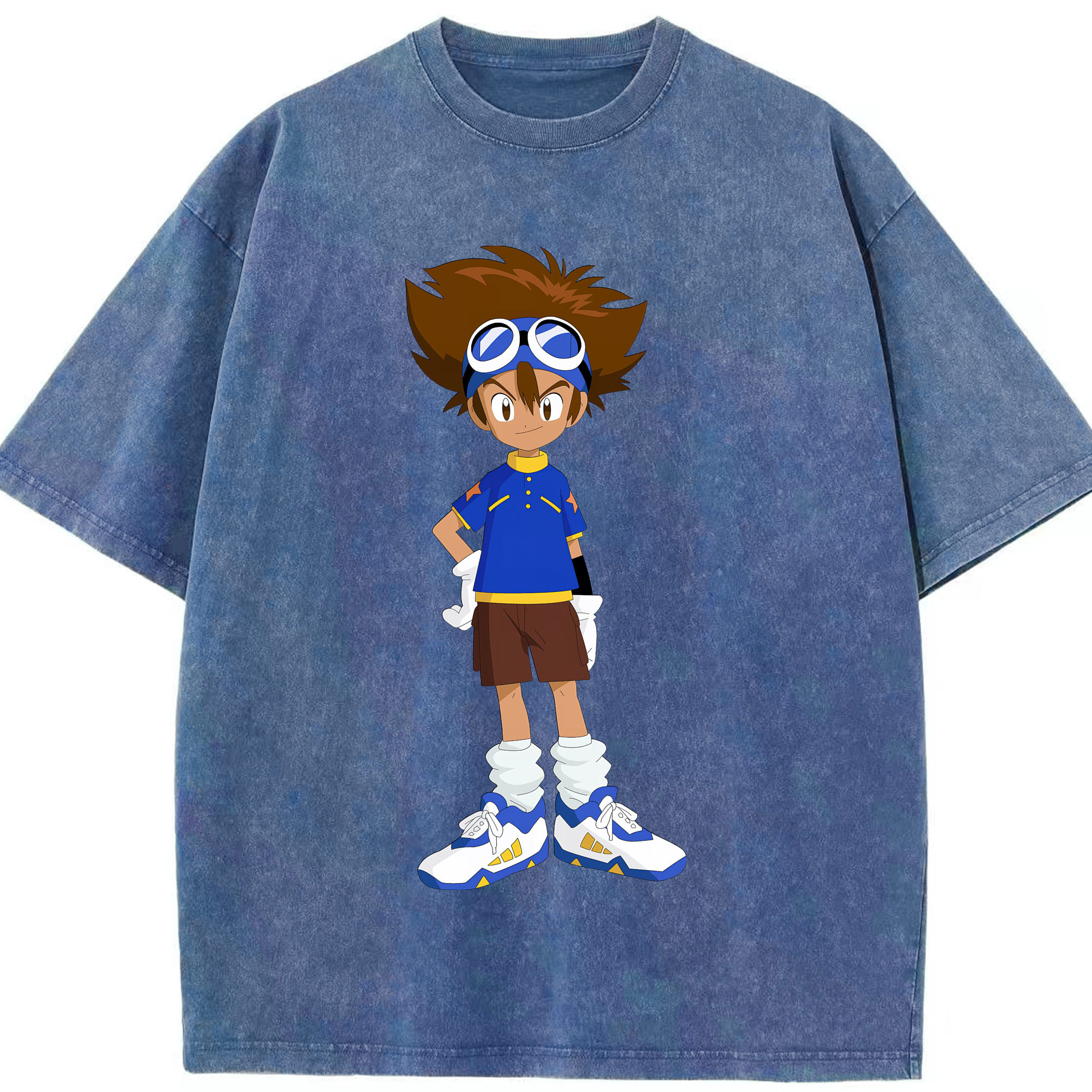 （画像用） Digimon デジタルモンスター/デジモン 綿100% ヴィンテージ風 半袖Tシャツ（フロントプリント）