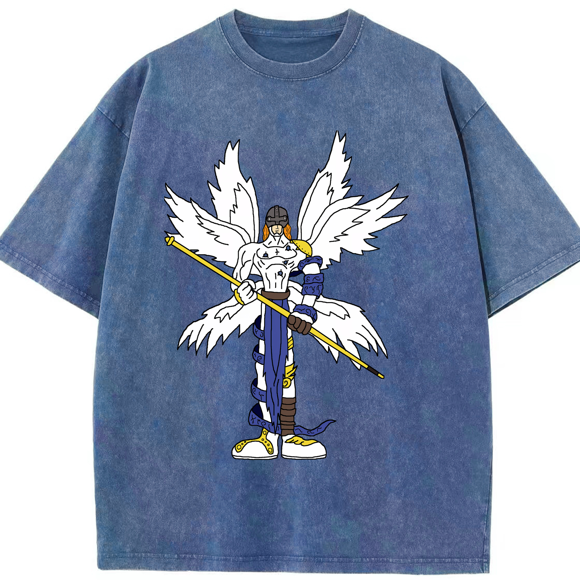 （画像用） Digimon デジタルモンスター/デジモン 綿100% ヴィンテージ風 半袖Tシャツ（フロントプリント）