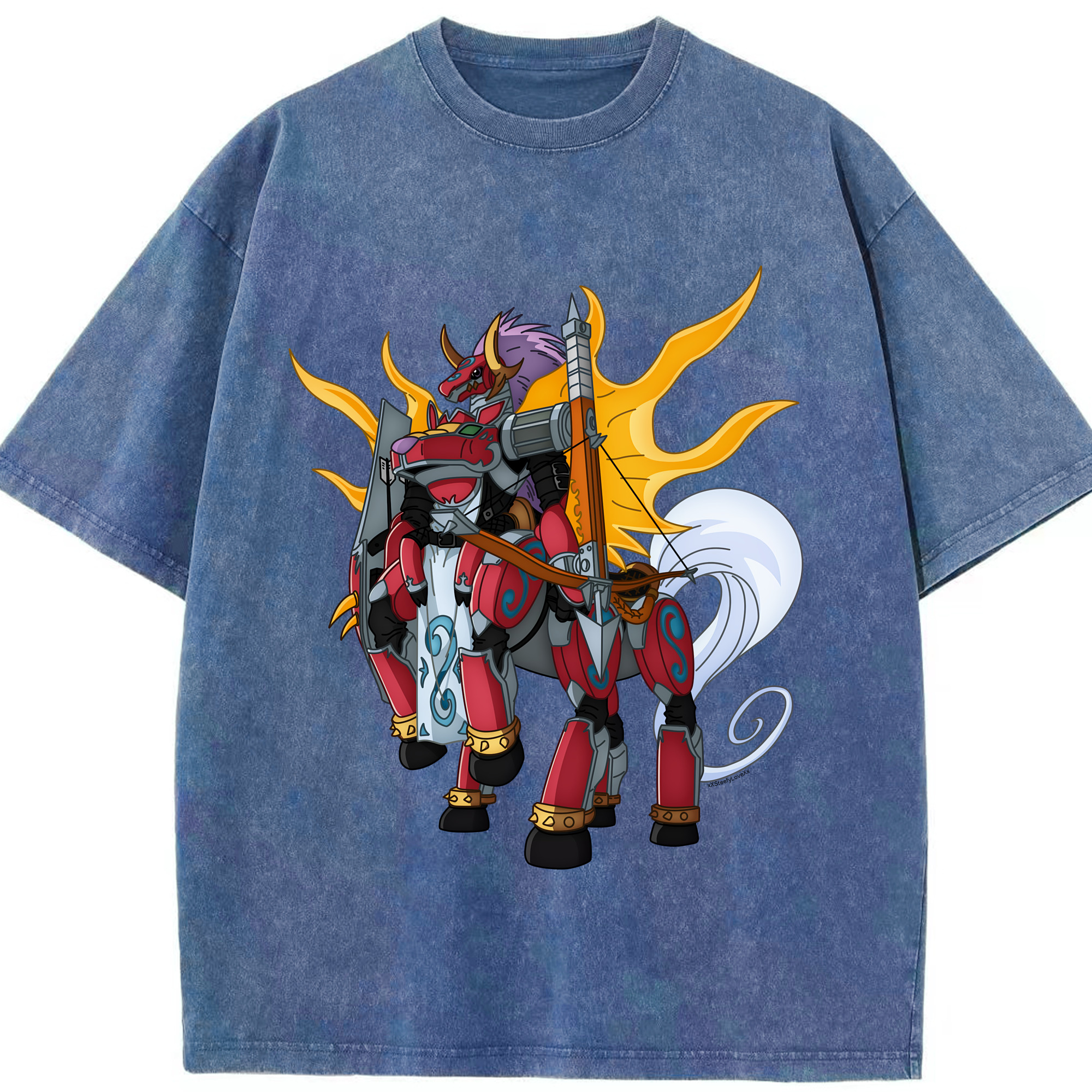 （画像用） Digimon デジタルモンスター/デジモン 綿100% ヴィンテージ風 半袖Tシャツ（フロントプリント）
