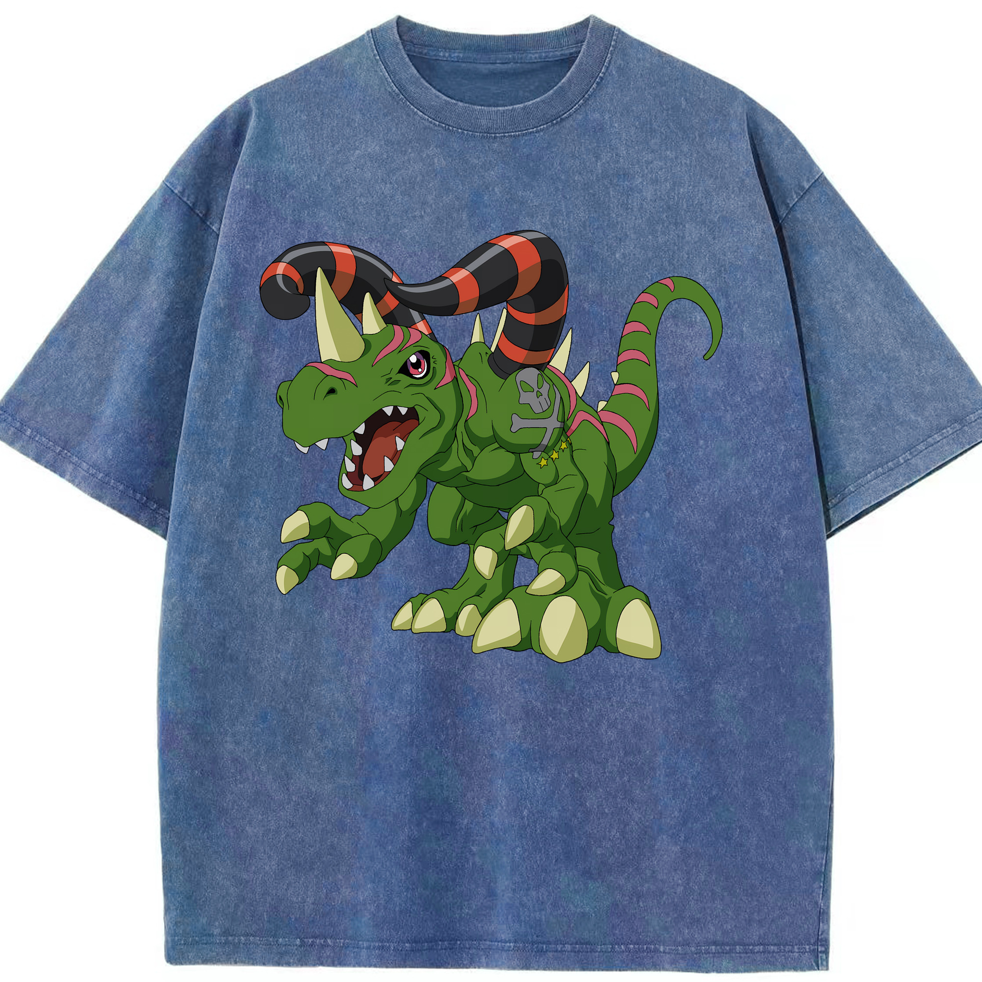（画像用） Digimon デジタルモンスター/デジモン 綿100% ヴィンテージ風 半袖Tシャツ（フロントプリント）