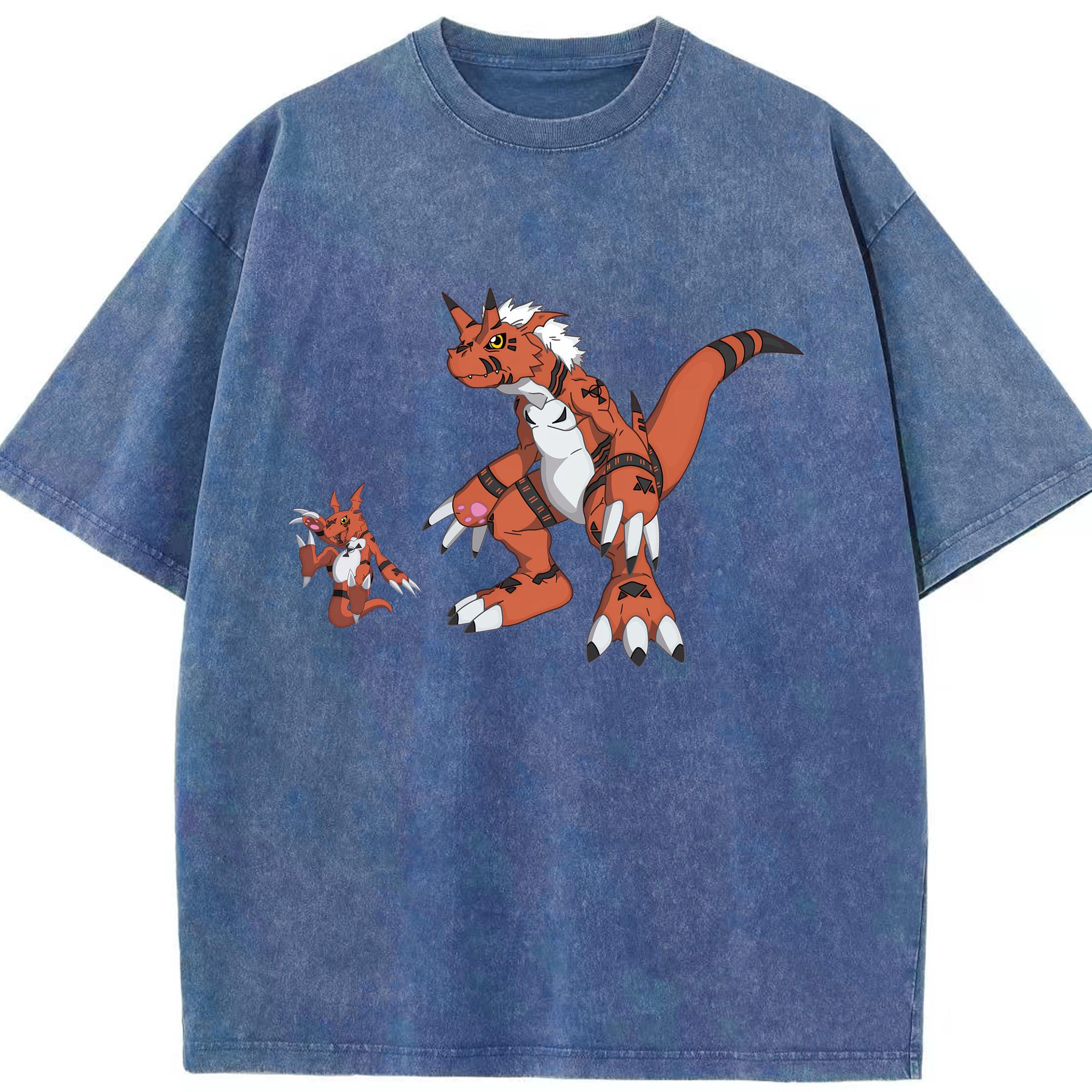 （画像用） Digimon デジタルモンスター/デジモン 綿100% ヴィンテージ風 半袖Tシャツ（フロントプリント）