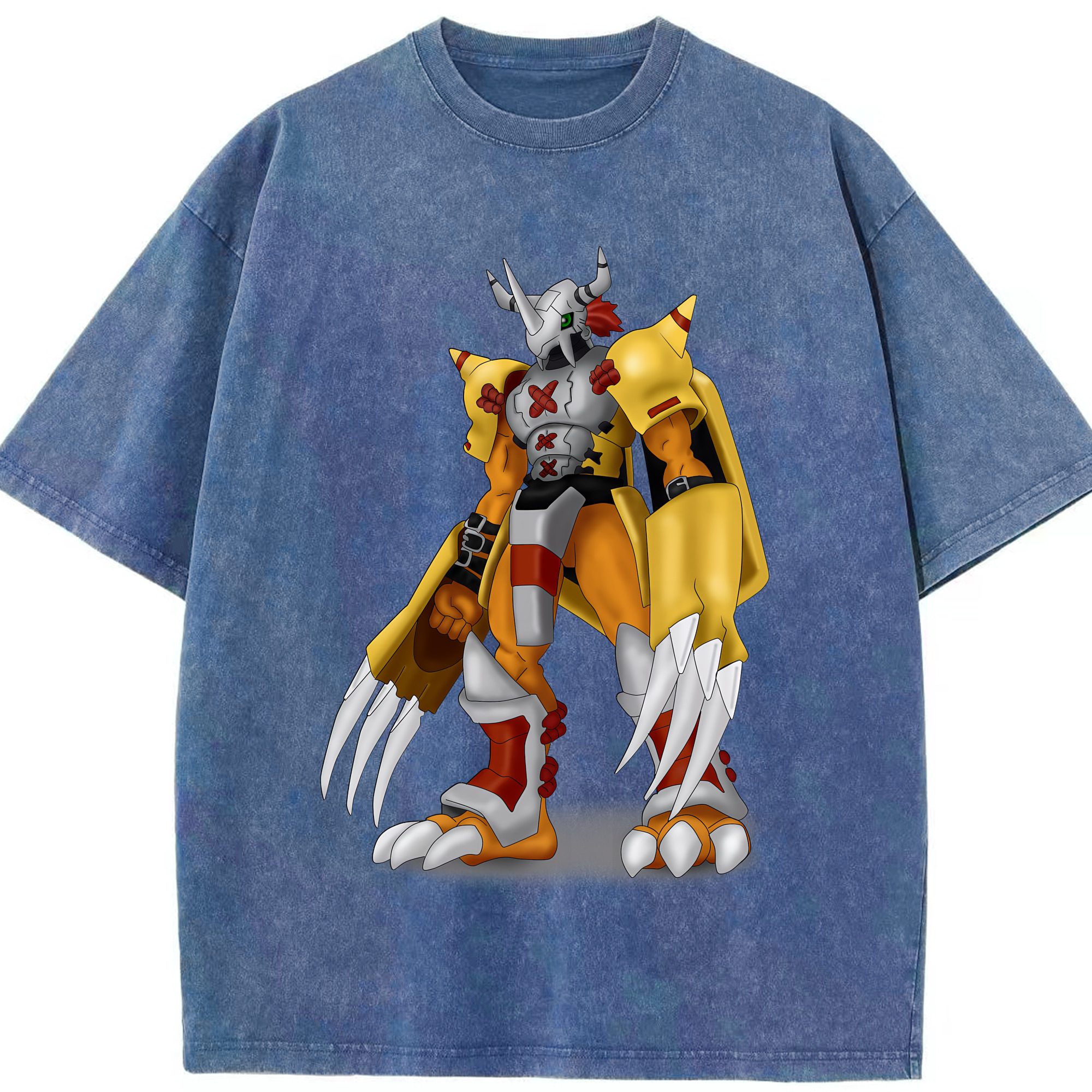 （画像用） Digimon デジタルモンスター/デジモン 綿100% ヴィンテージ風 半袖Tシャツ（フロントプリント）