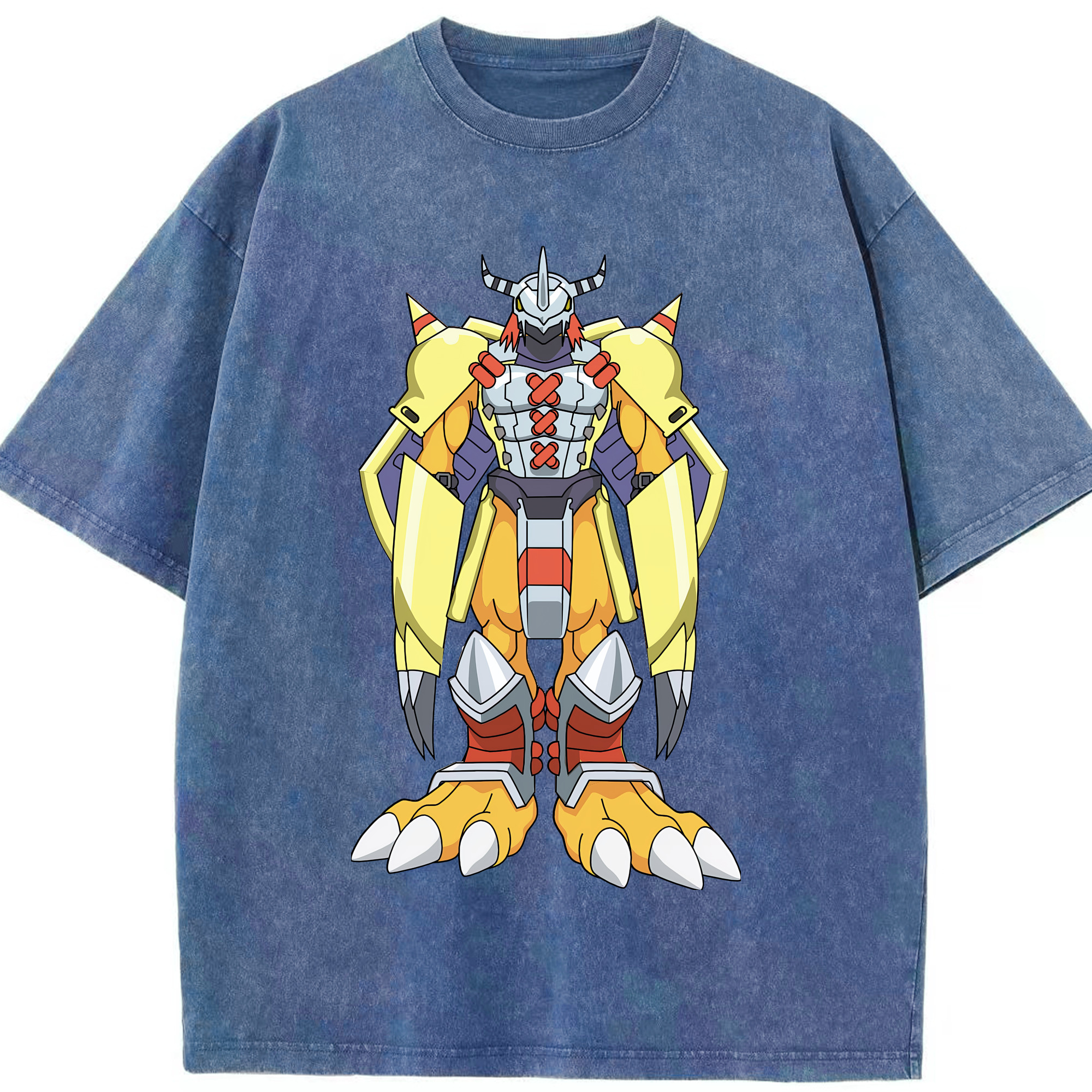 （画像用） Digimon デジタルモンスター/デジモン 綿100% ヴィンテージ風 半袖Tシャツ（フロントプリント）