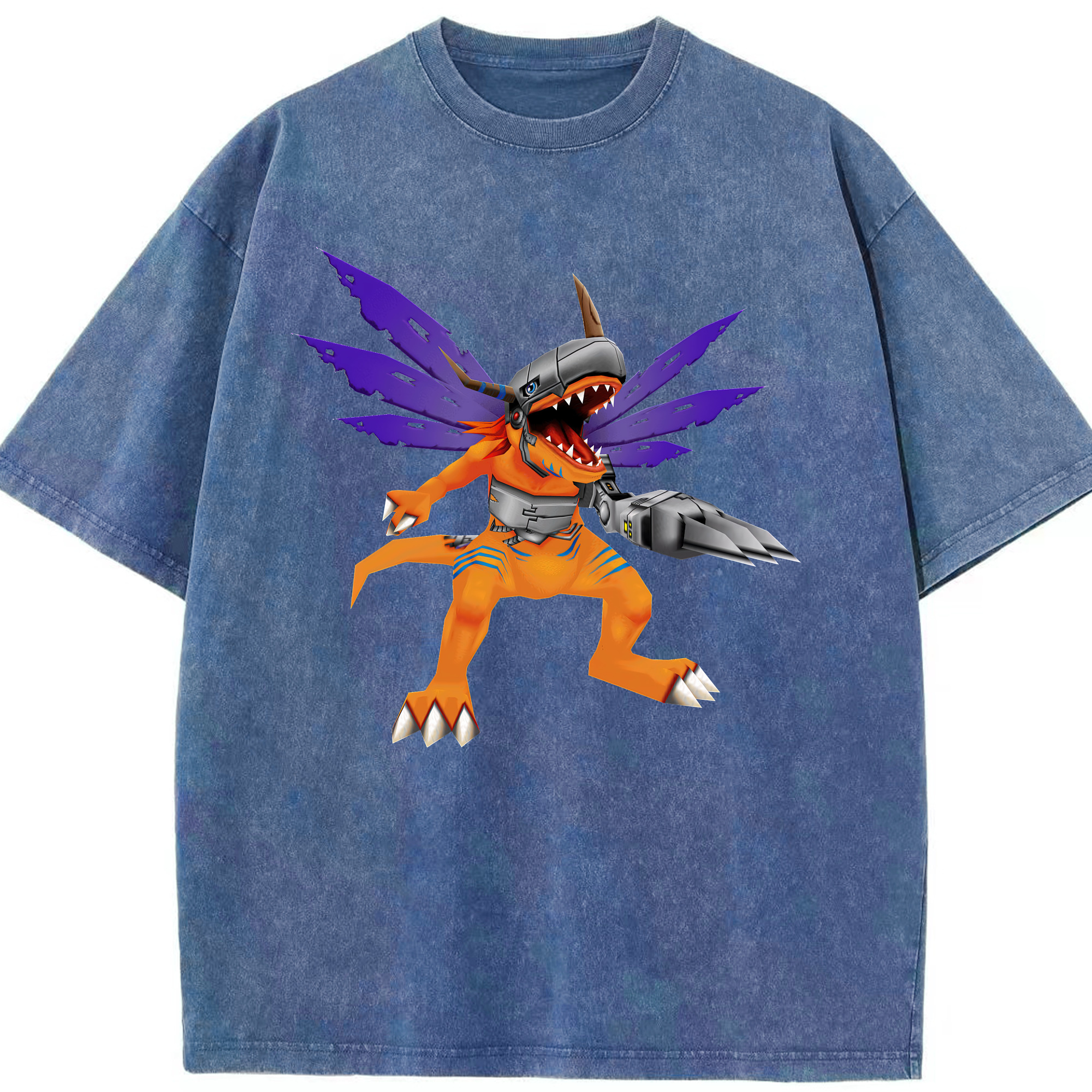 （画像用） Digimon デジタルモンスター/デジモン 綿100% ヴィンテージ風 半袖Tシャツ（フロントプリント）