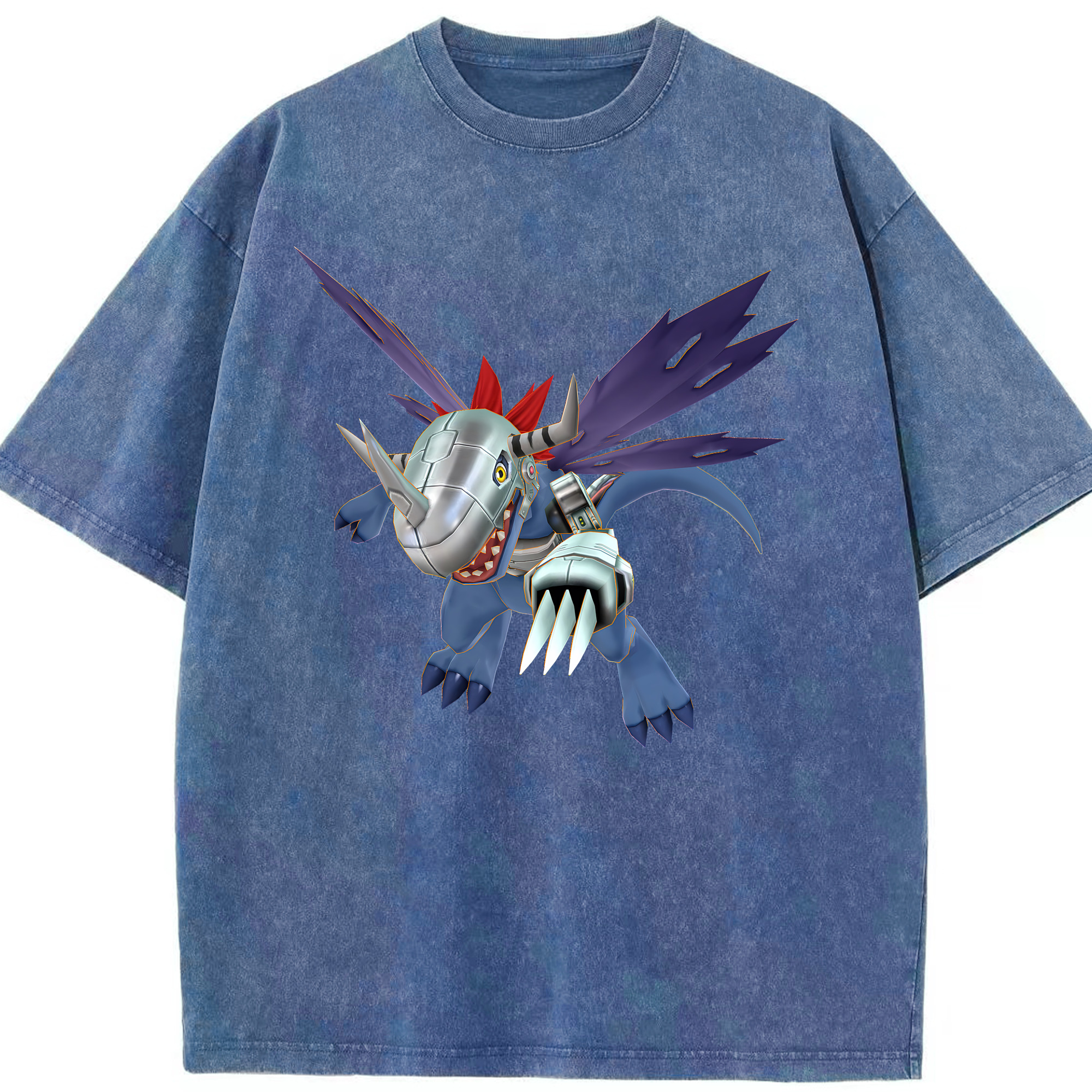 （画像用） Digimon デジタルモンスター/デジモン 綿100% ヴィンテージ風 半袖Tシャツ（フロントプリント）