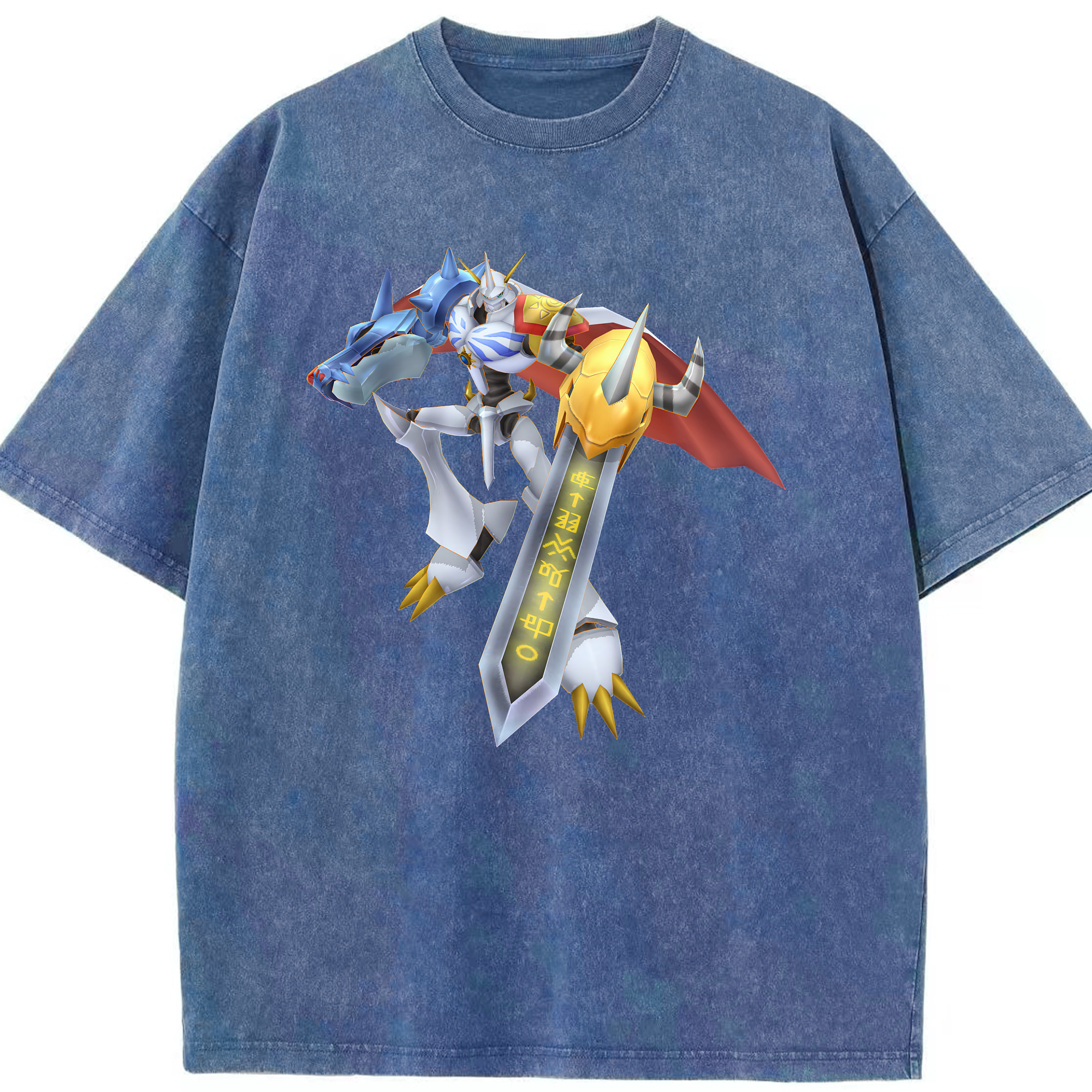 （画像用） Digimon デジタルモンスター/デジモン 綿100% ヴィンテージ風 半袖Tシャツ（フロントプリント）