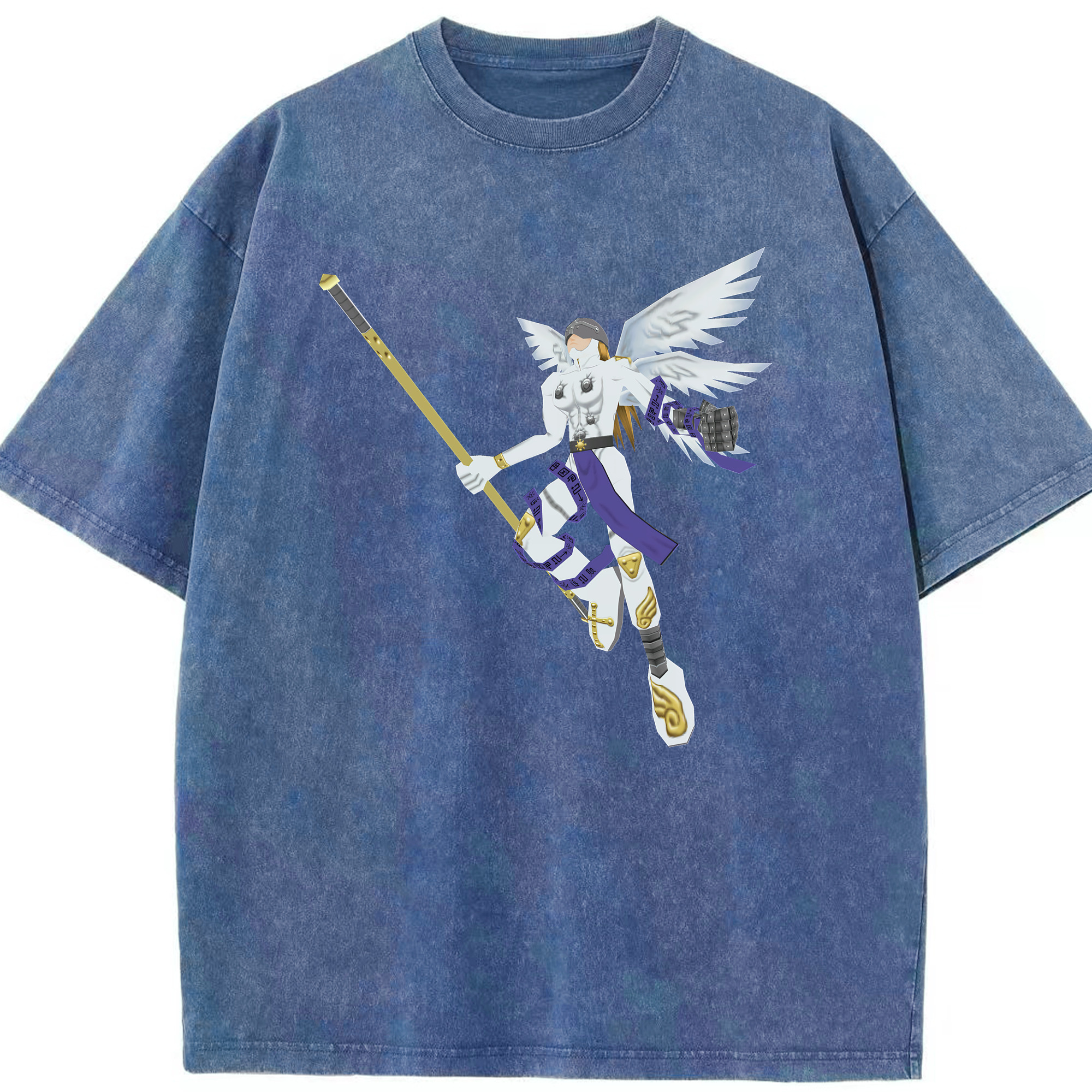 （画像用） Digimon デジタルモンスター/デジモン 綿100% ヴィンテージ風 半袖Tシャツ（フロントプリント）