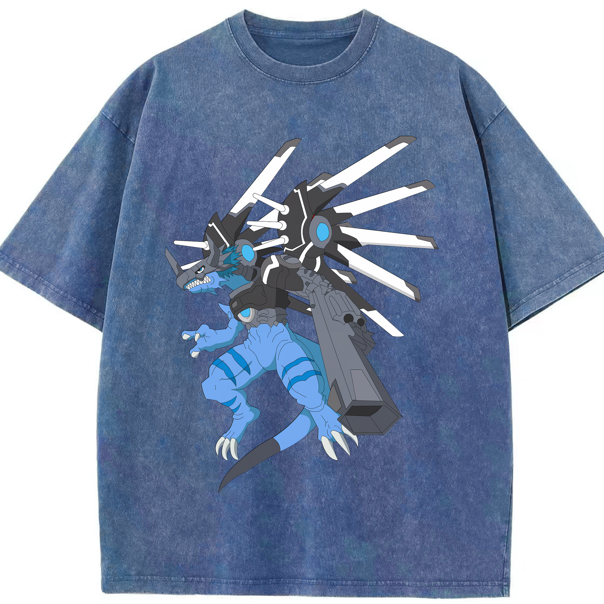 （画像用） Digimon デジタルモンスター/デジモン 綿100% ヴィンテージ風 半袖Tシャツ（フロントプリント）