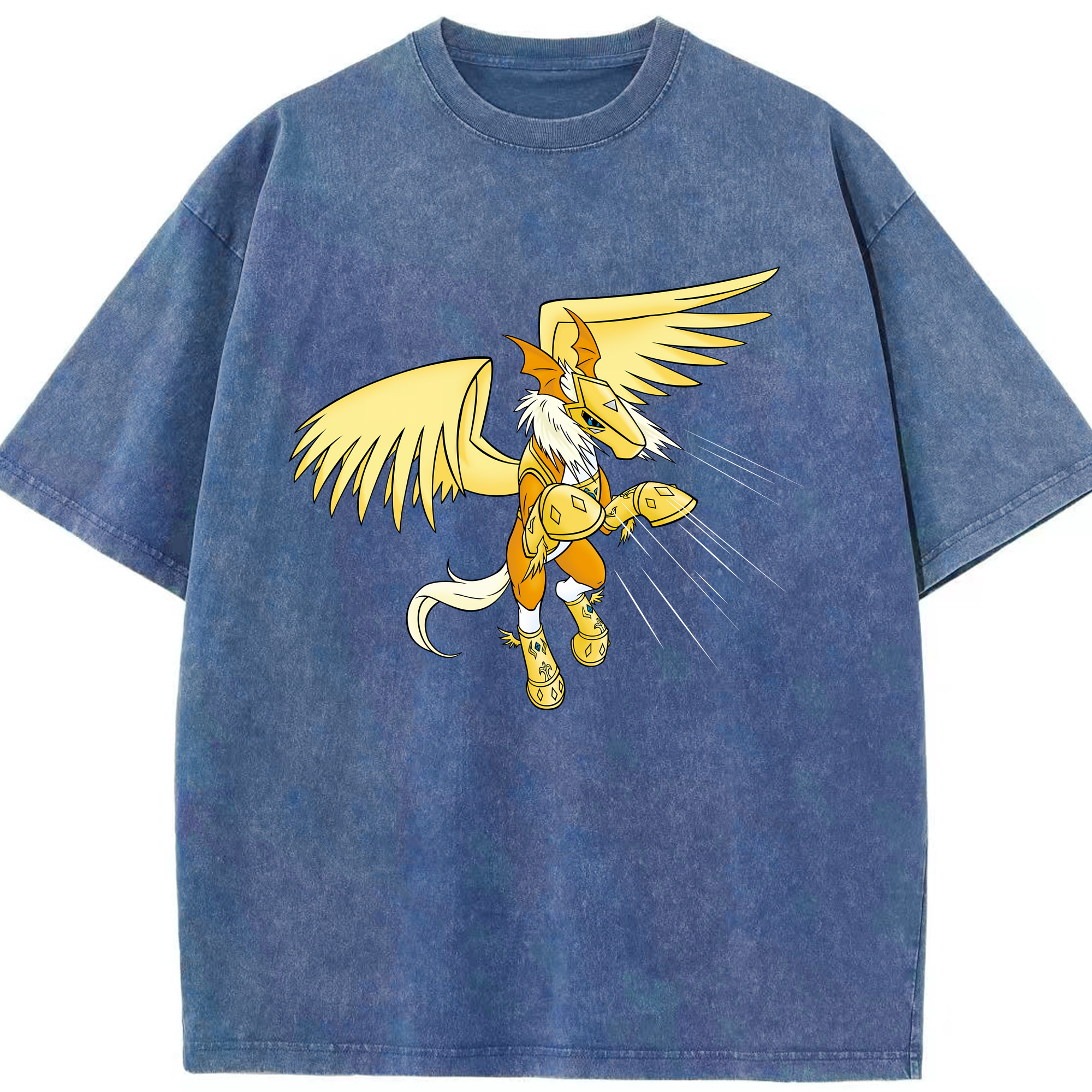 （画像用） Digimon デジタルモンスター/デジモン 綿100% ヴィンテージ風 半袖Tシャツ（フロントプリント）