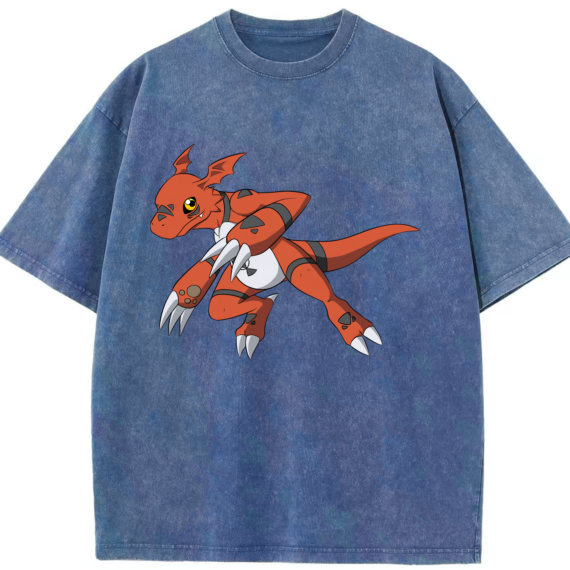 （画像用） Digimon デジタルモンスター/デジモン 綿100% ヴィンテージ風 半袖Tシャツ（フロントプリント）