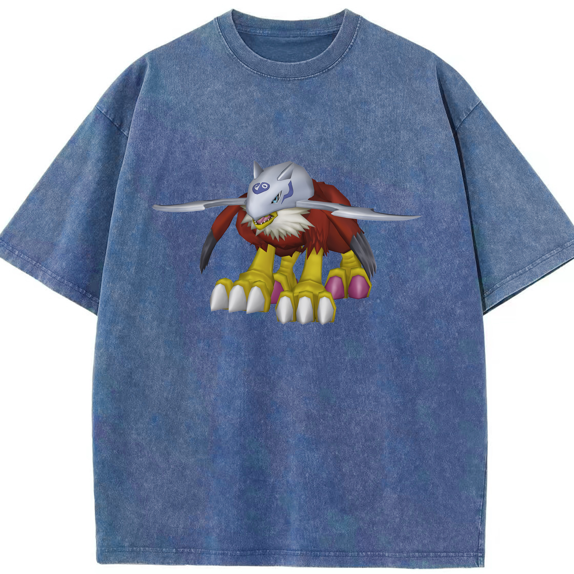 （画像用） Digimon デジタルモンスター/デジモン 綿100% ヴィンテージ風 半袖Tシャツ（フロントプリント）