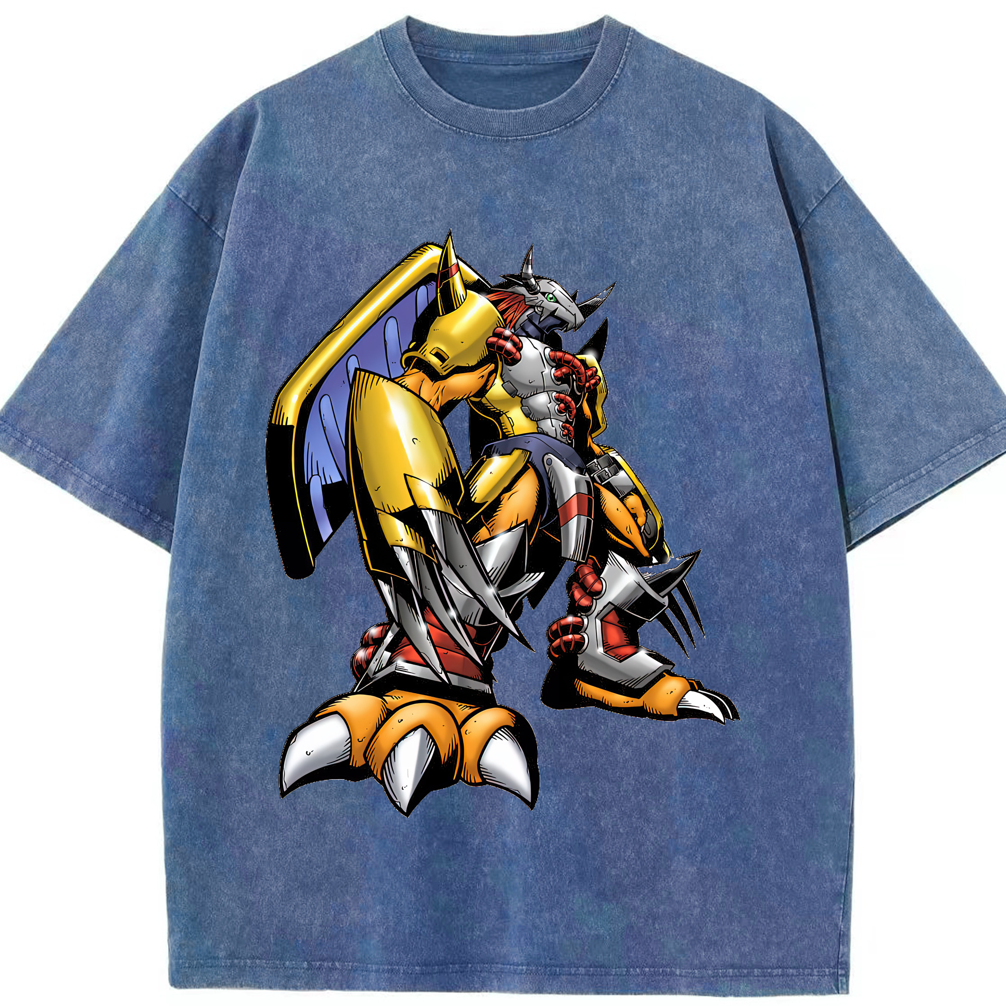 （画像用） Digimon デジタルモンスター/デジモン 綿100% ヴィンテージ風 半袖Tシャツ（フロントプリント）