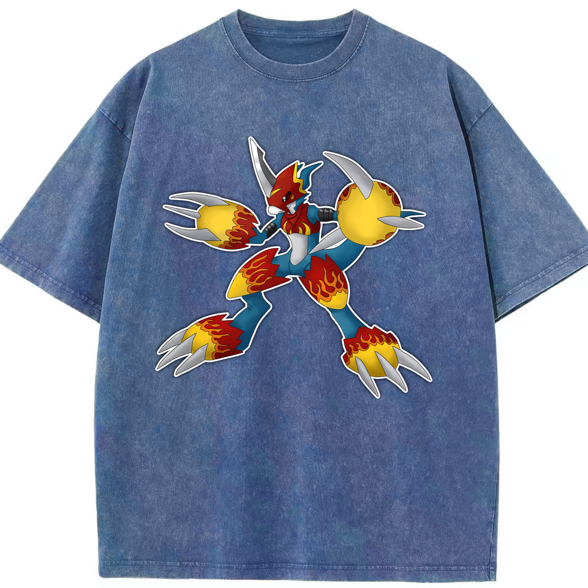 （画像用） Digimon デジタルモンスター/デジモン 綿100% ヴィンテージ風 半袖Tシャツ（フロントプリント）