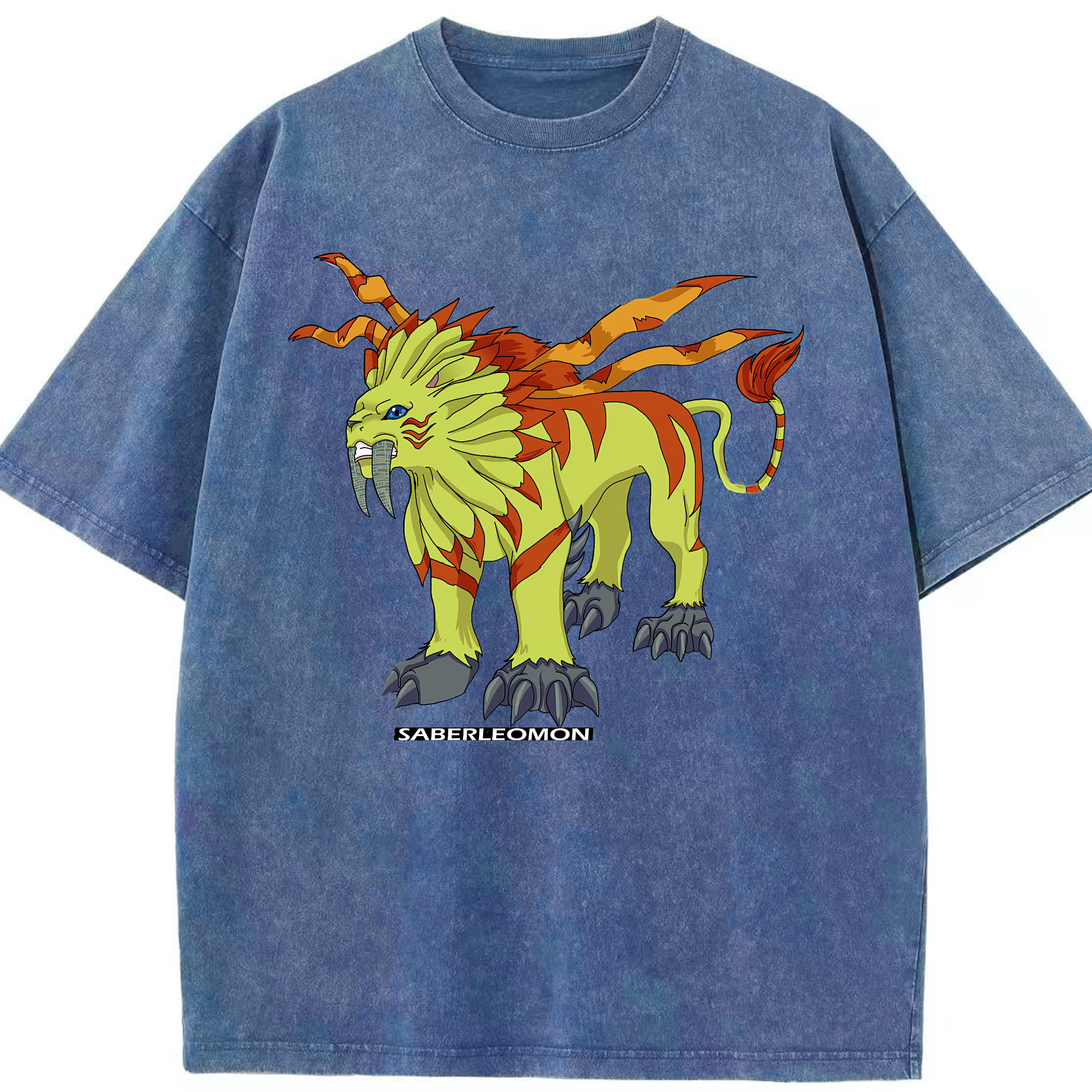 （画像用） Digimon デジタルモンスター/デジモン 綿100% ヴィンテージ風 半袖Tシャツ（フロントプリント）