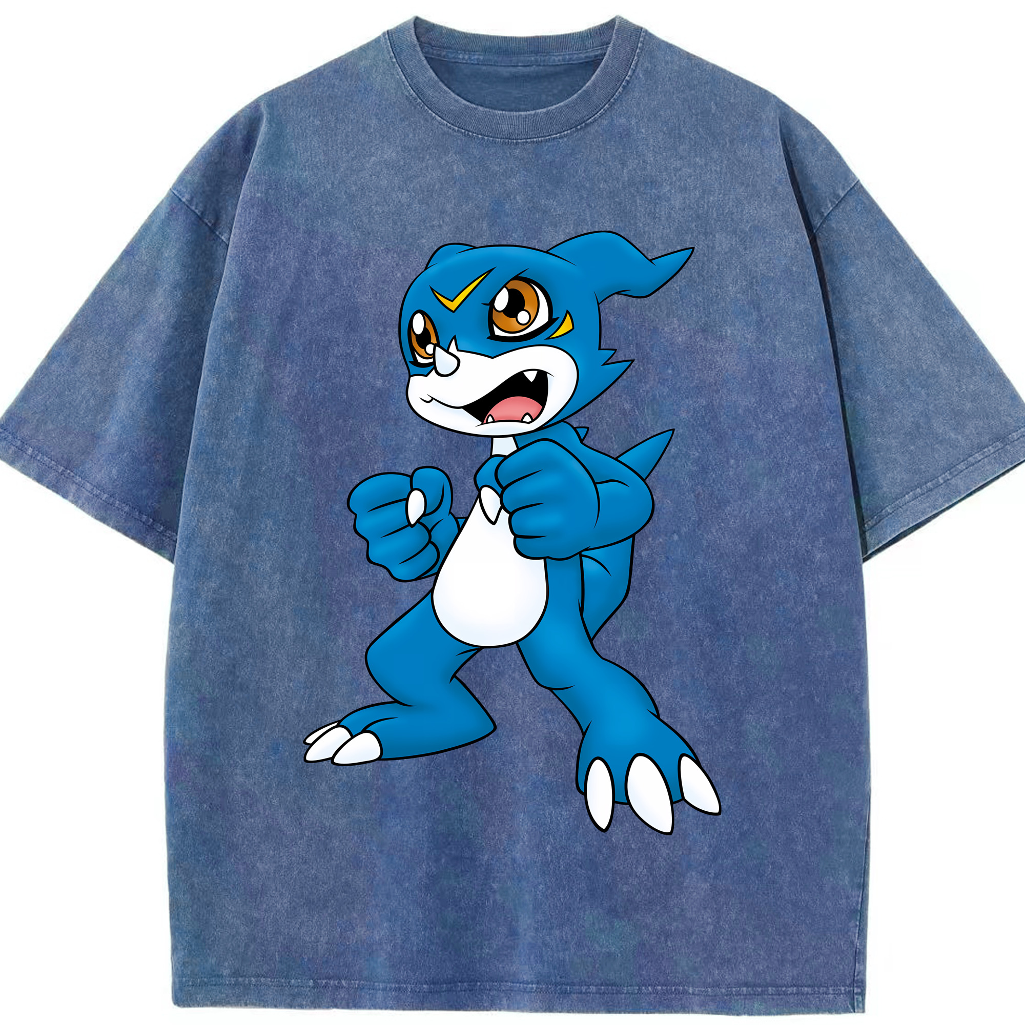 （画像用） Digimon デジタルモンスター/デジモン 綿100% ヴィンテージ風 半袖Tシャツ（フロントプリント）