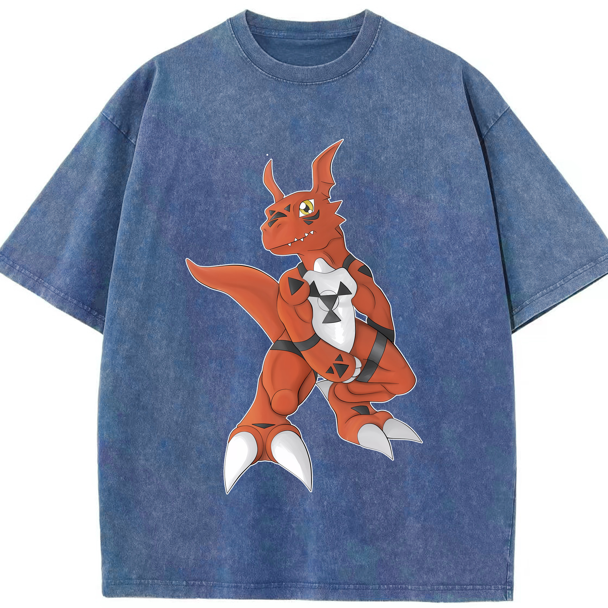 （画像用） Digimon デジタルモンスター/デジモン 綿100% ヴィンテージ風 半袖Tシャツ（フロントプリント）
