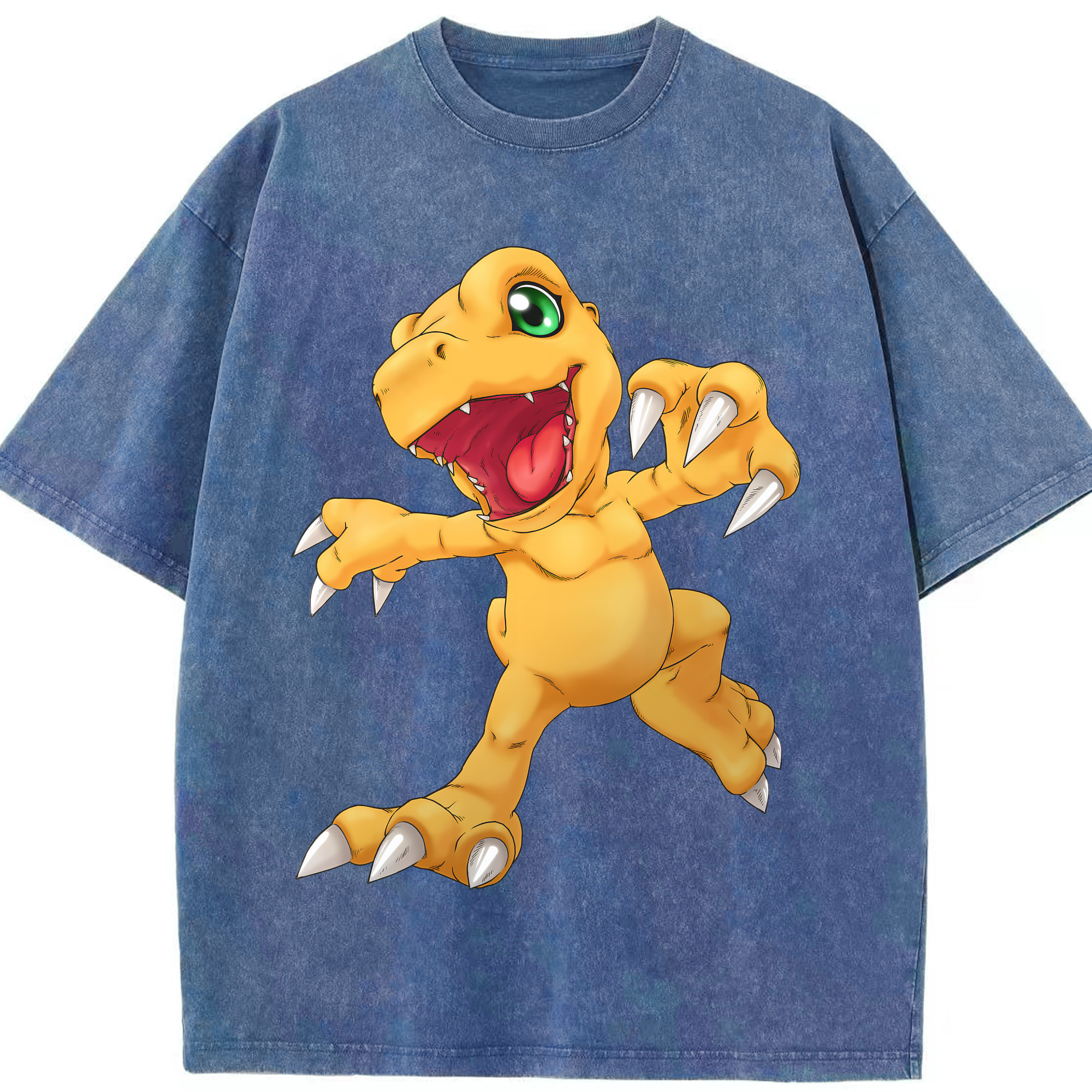 （画像用） Digimon デジタルモンスター/デジモン 綿100% ヴィンテージ風 半袖Tシャツ（フロントプリント）